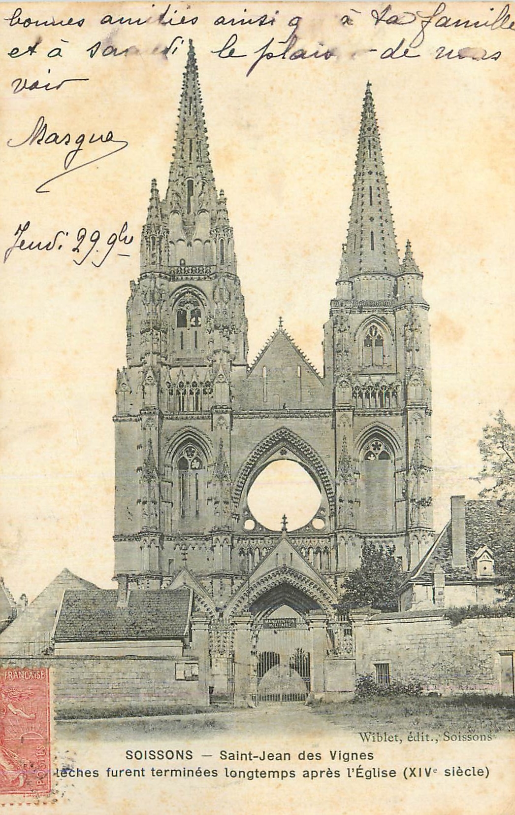 CPA Soissons Saint Jean des Vignes (XIVe Siecle)
