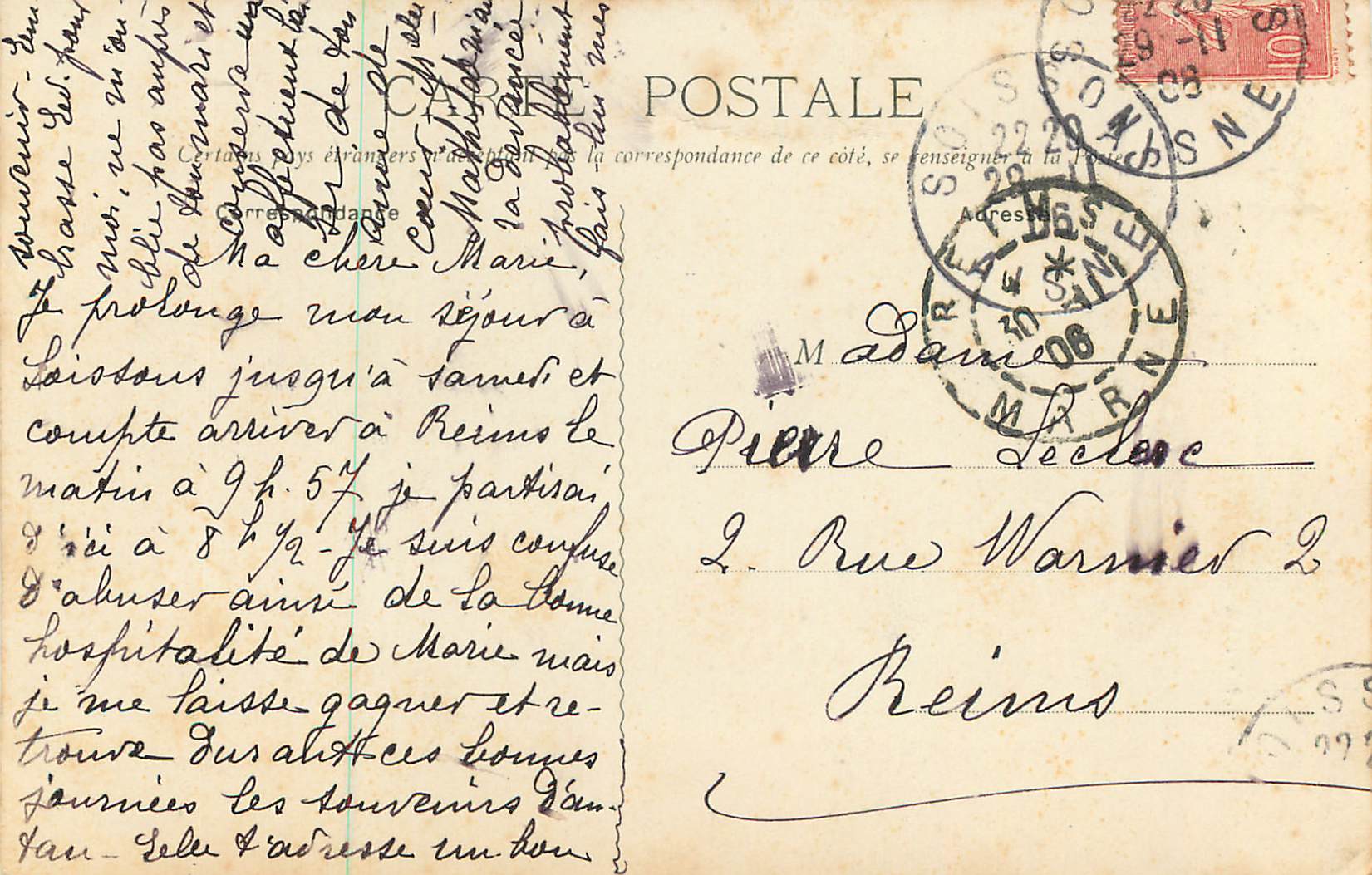 CPA Soissons Saint Jean des Vignes (XIVe Siecle) — Rückseite