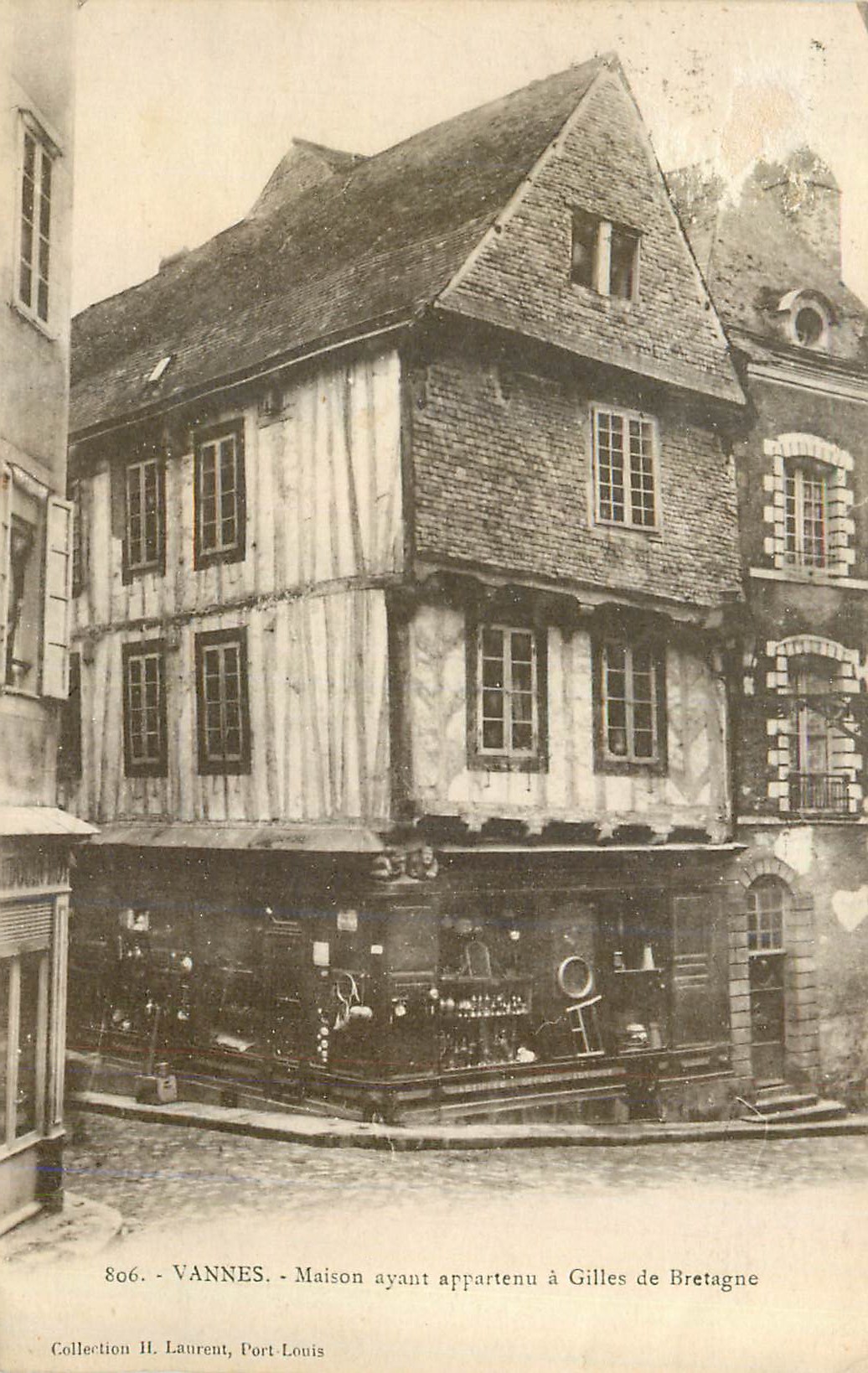 VANNES - Maison ayant appartenu à Gilles de Bretagne — Collection H. Laurent, Port-Louis