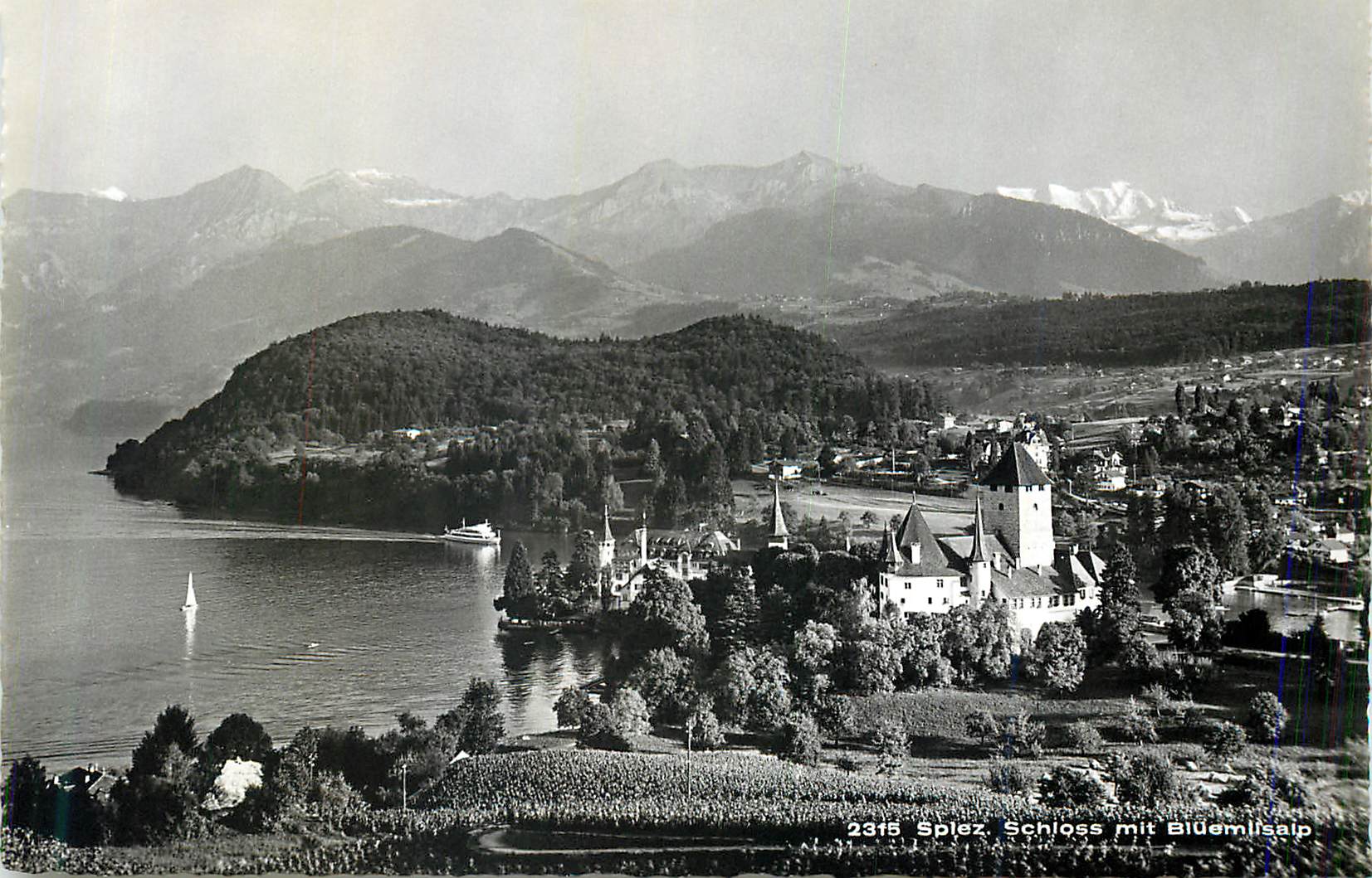 CPM Spiez Schloss mit Bluemlisalp