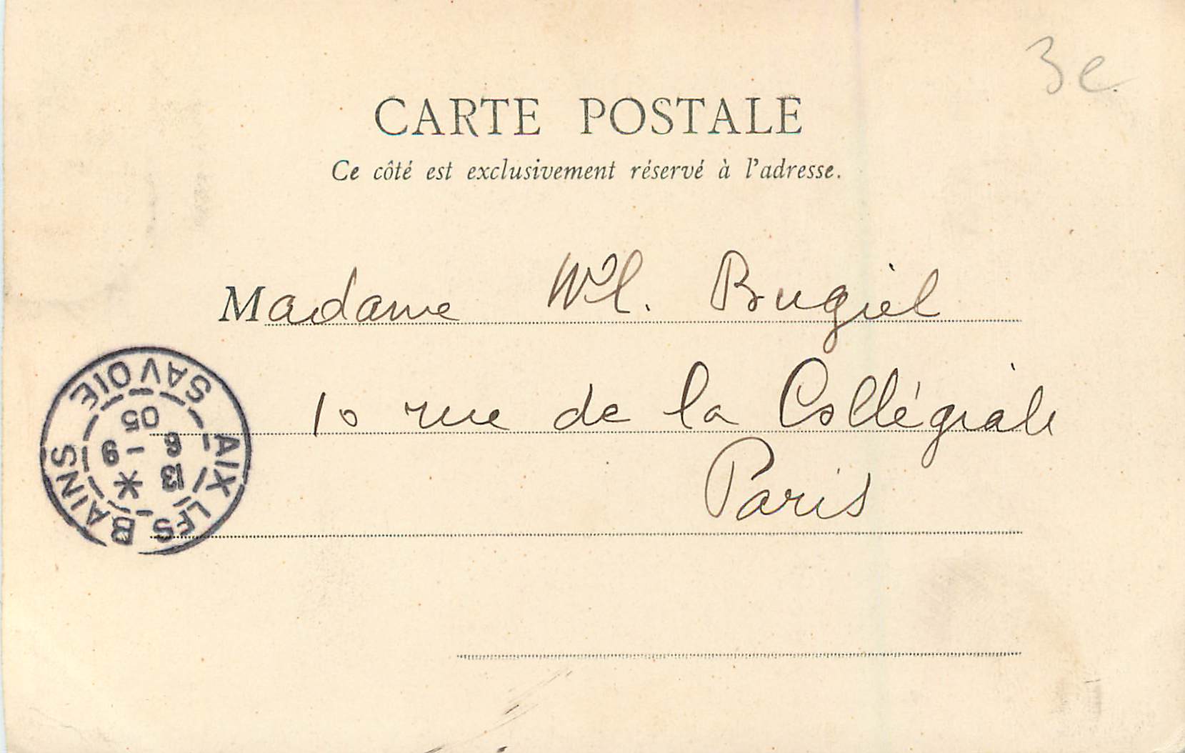 CPA Aix les Bains La Cascade de Gresy — Rückseite