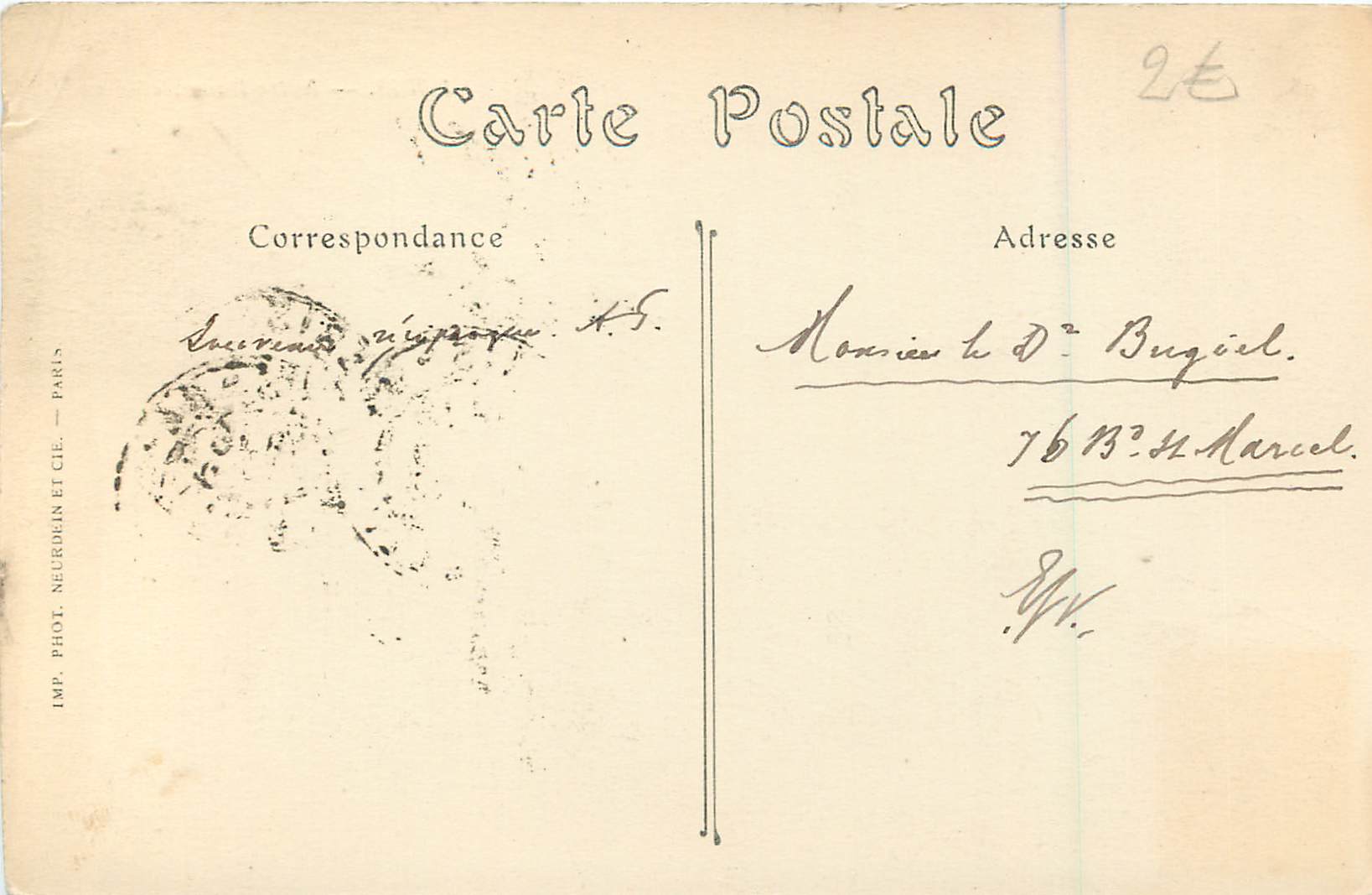 CPA Paris Notre Dame Cote Sud — Verso