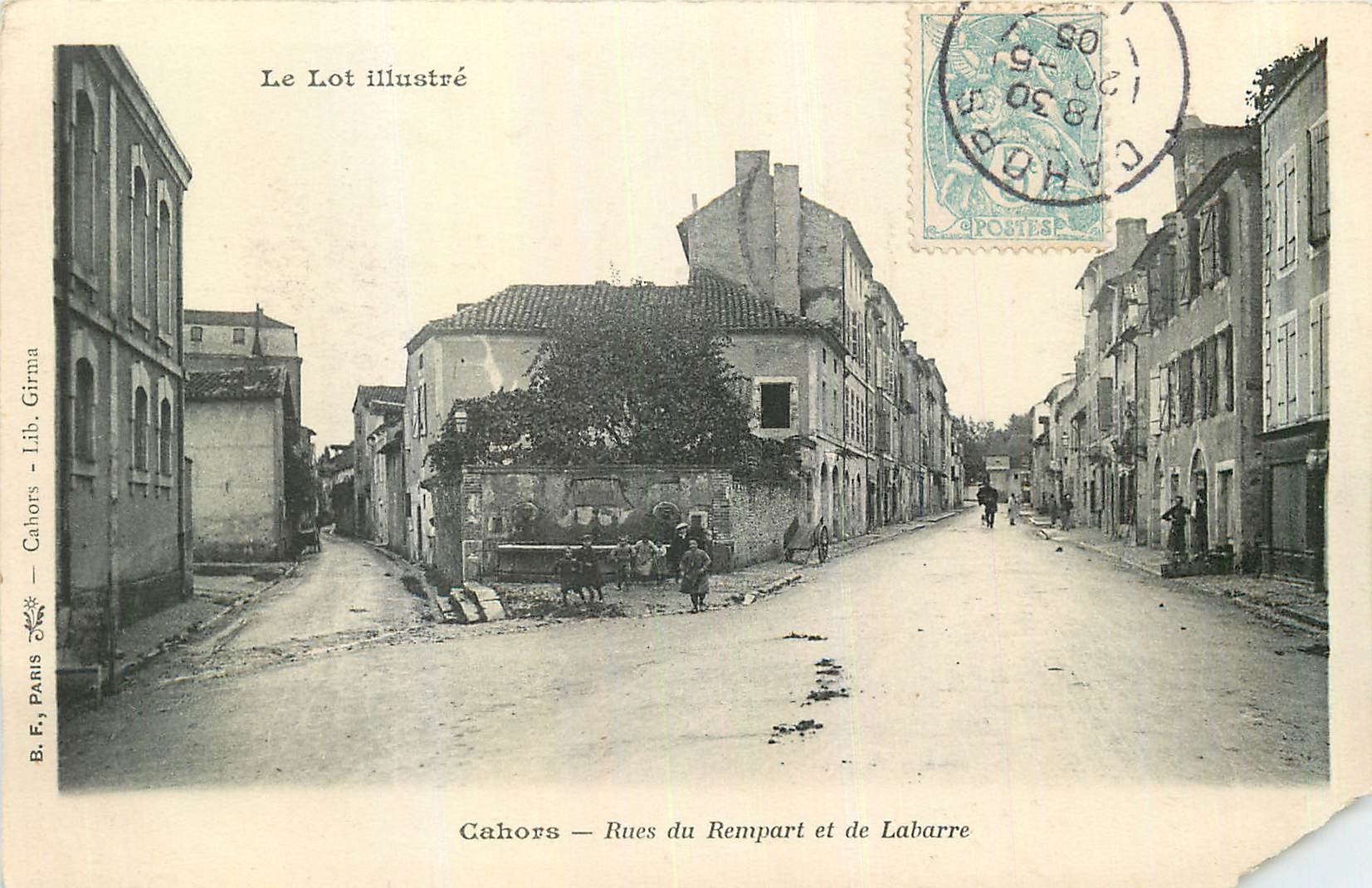 CPA Cahors Rues du Rempart et de Labarre