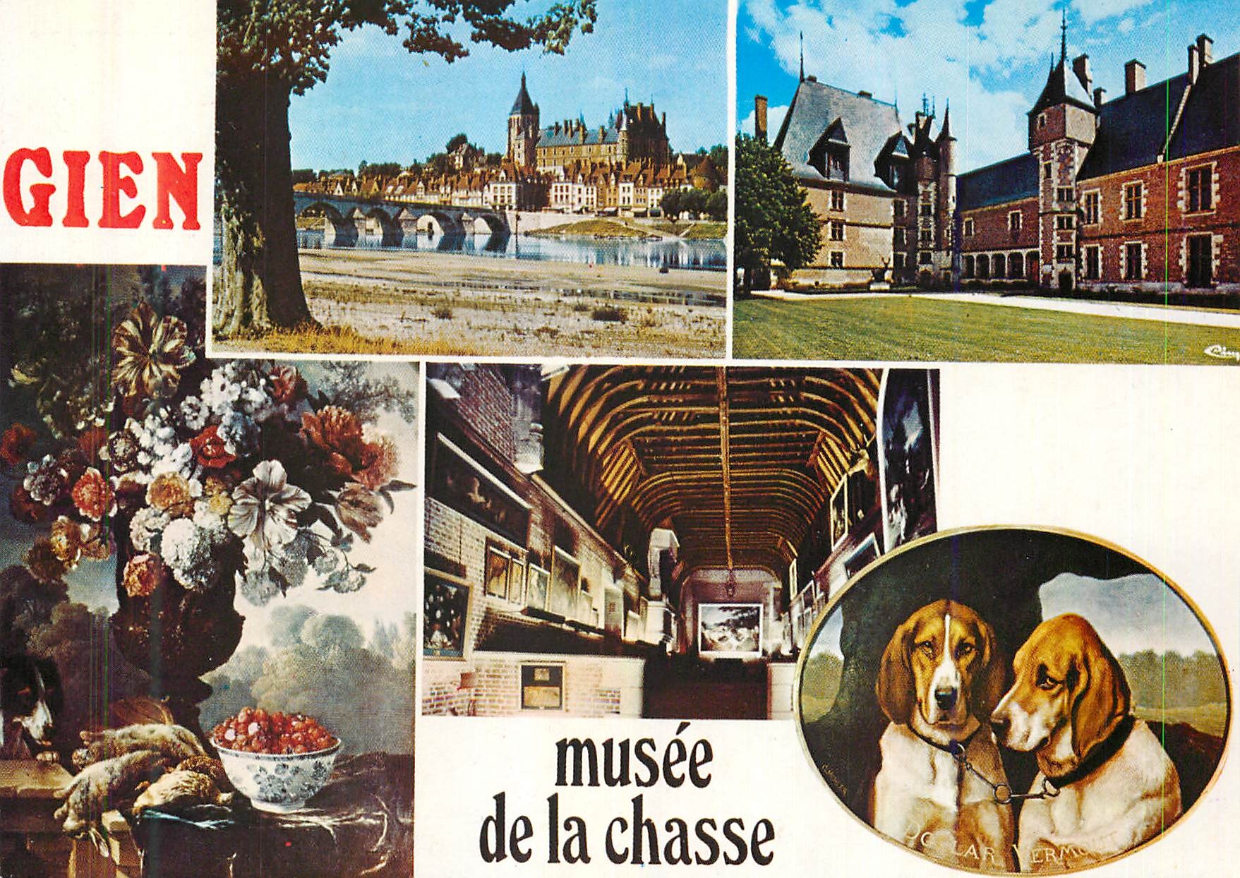 CPA Gien (Loiret) Musee de la Chasse Chiens