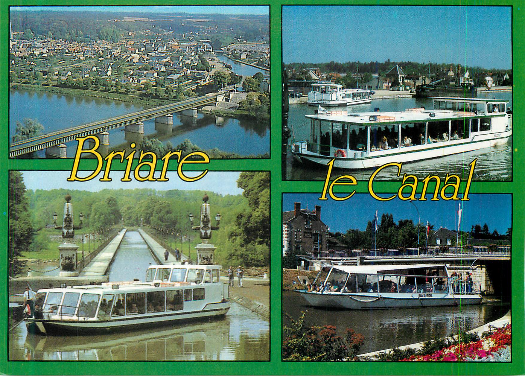 CPA Briare le Canal (Loiret) Vue Aerienne du Pont Canal