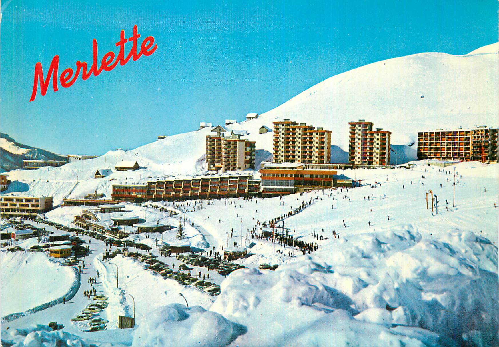 Merlette — Vue sur la station — Éditions Naturelles, Imprimerie des Alpes