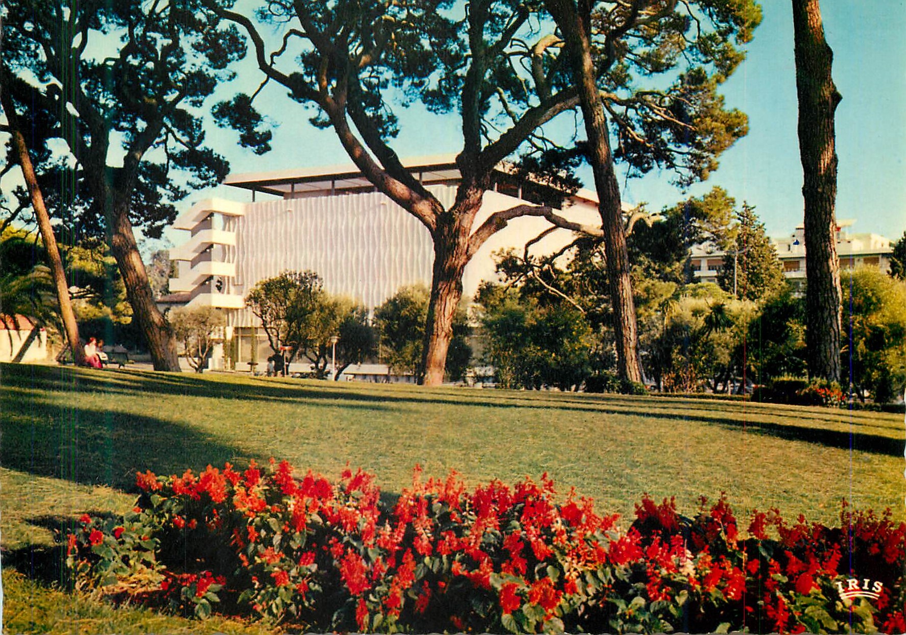 CPM Juan les Pins dans la Pinede le Palais des Congres Reflets de la Cote d'Azur