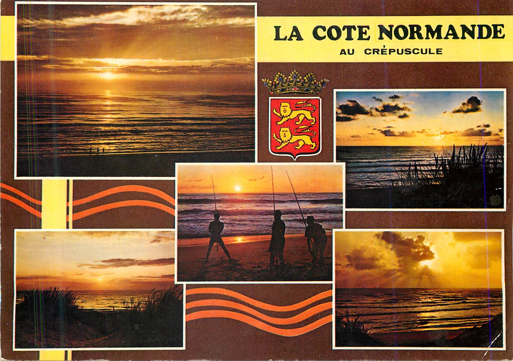 CPM la Cote Normande au Crepuscule Lion
