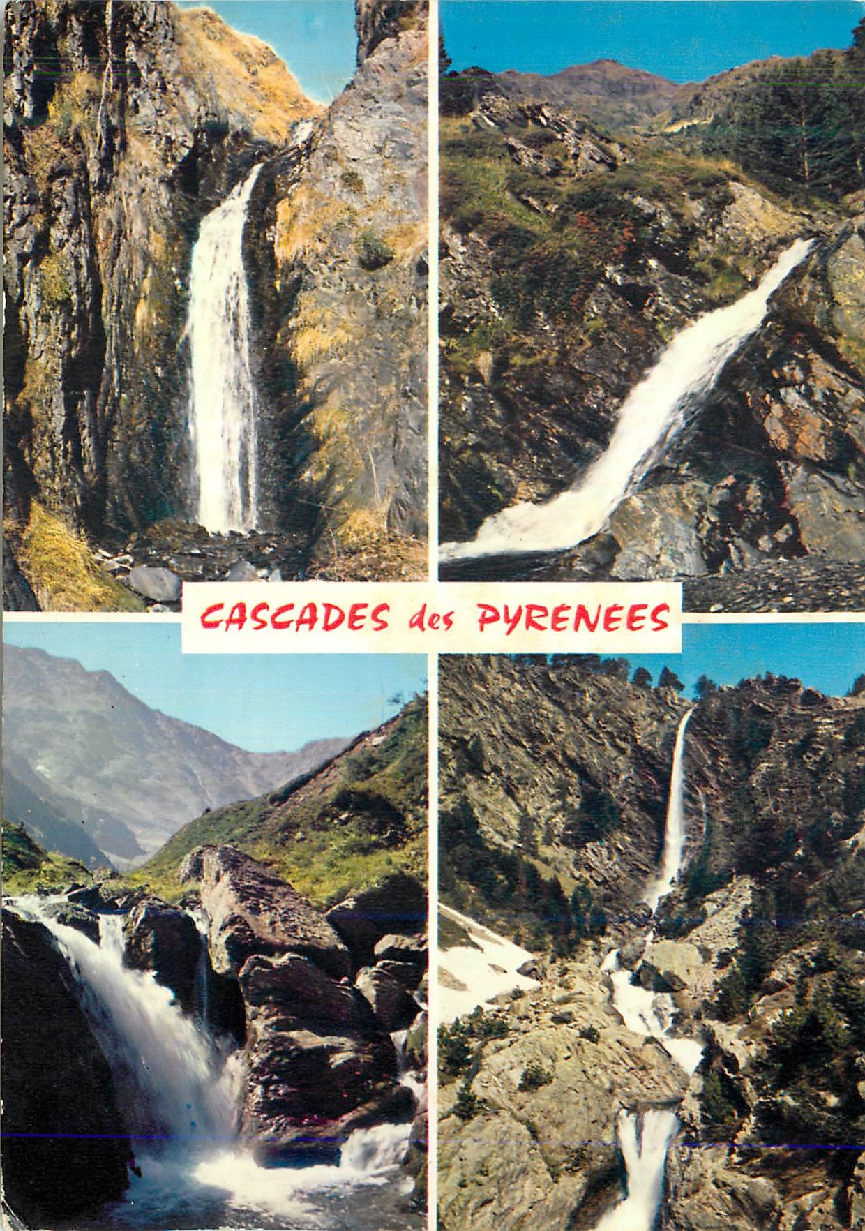 CPM les Cascades du Lavedan du Rieumajou de la Piez et de Pinara Pyrenees Pittoresques