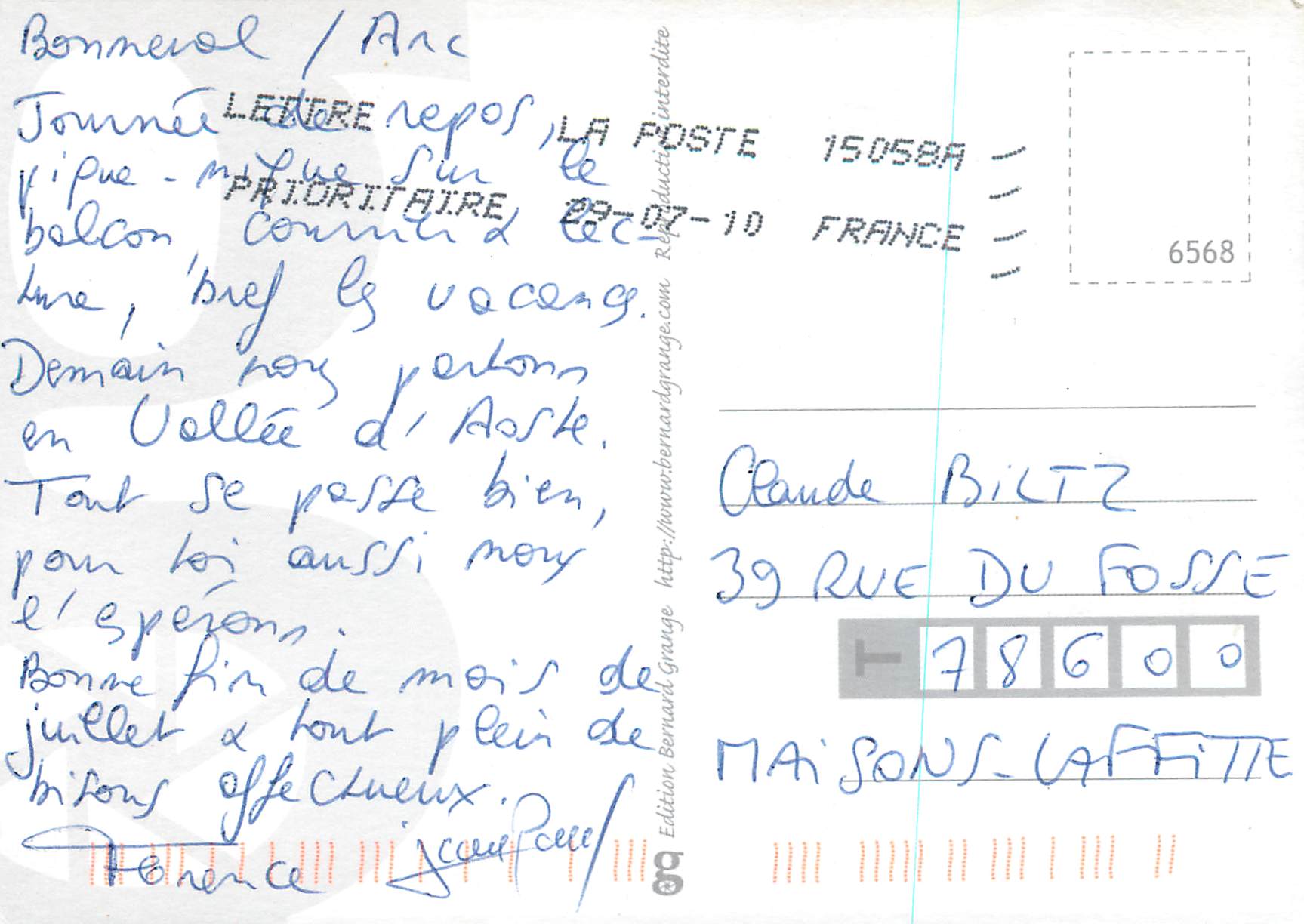CPM Alpages — Verso