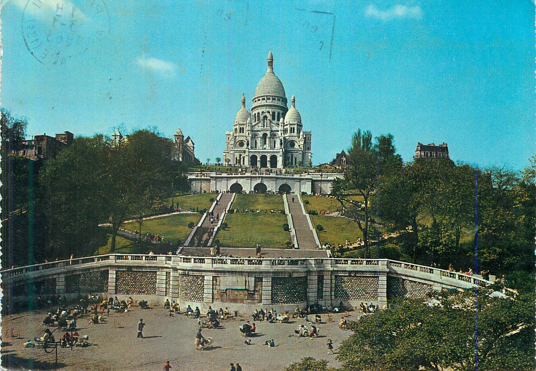 CPM Paris et ses Merveilles Basilique du Sacre Coeur (1876 1910) et Colline de Montmartre