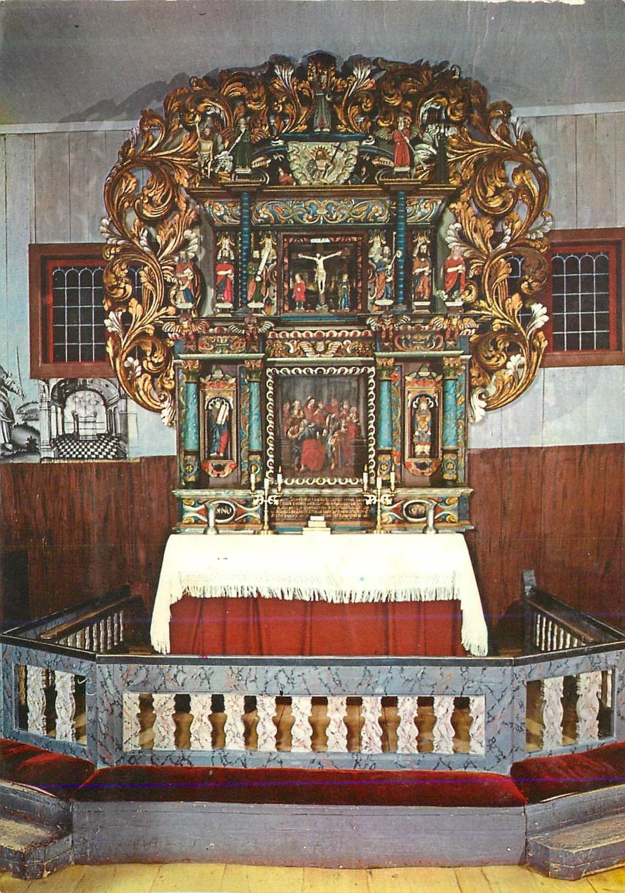 CPM Norway Interior from the Church of Vaga