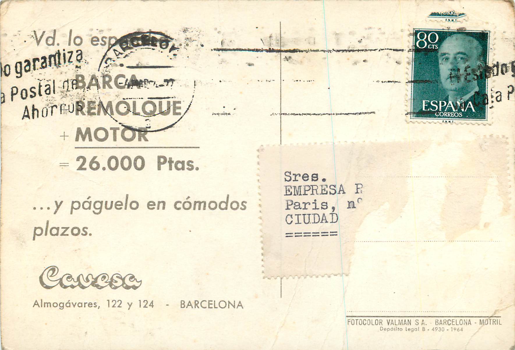 CPM Barcelona Almogaveres — Rückseite