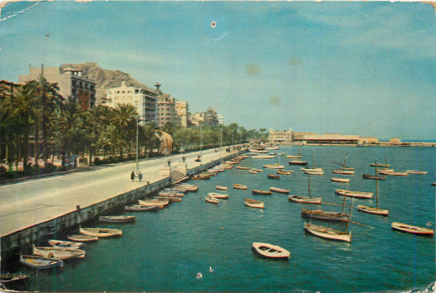 CPM Alicante Le Port et l'Esplanade d'Espagne