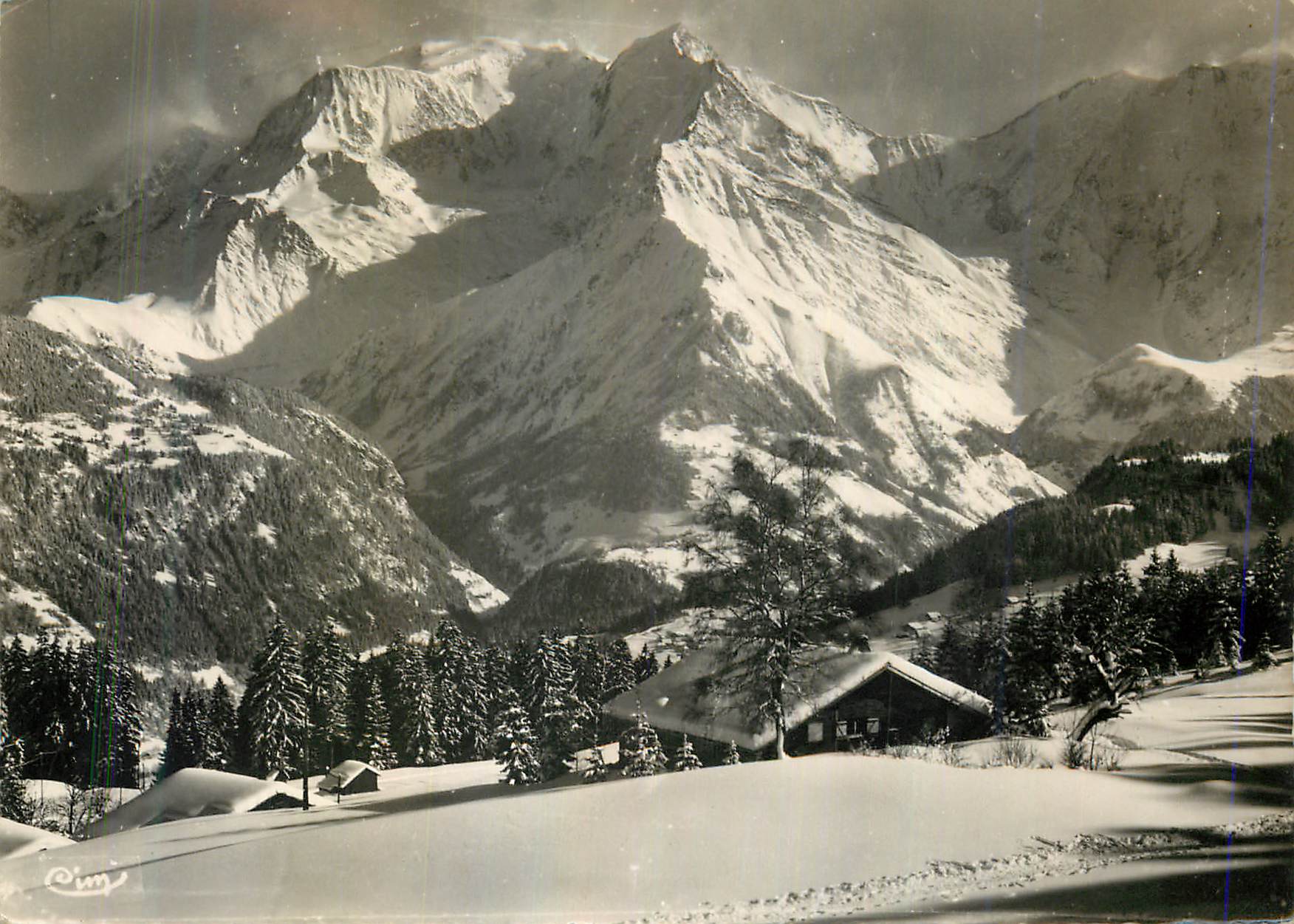 Ansicht des Mont-Blanc und Dôme de Minge (Haute-Savoie) — Imp. Combier — n°46