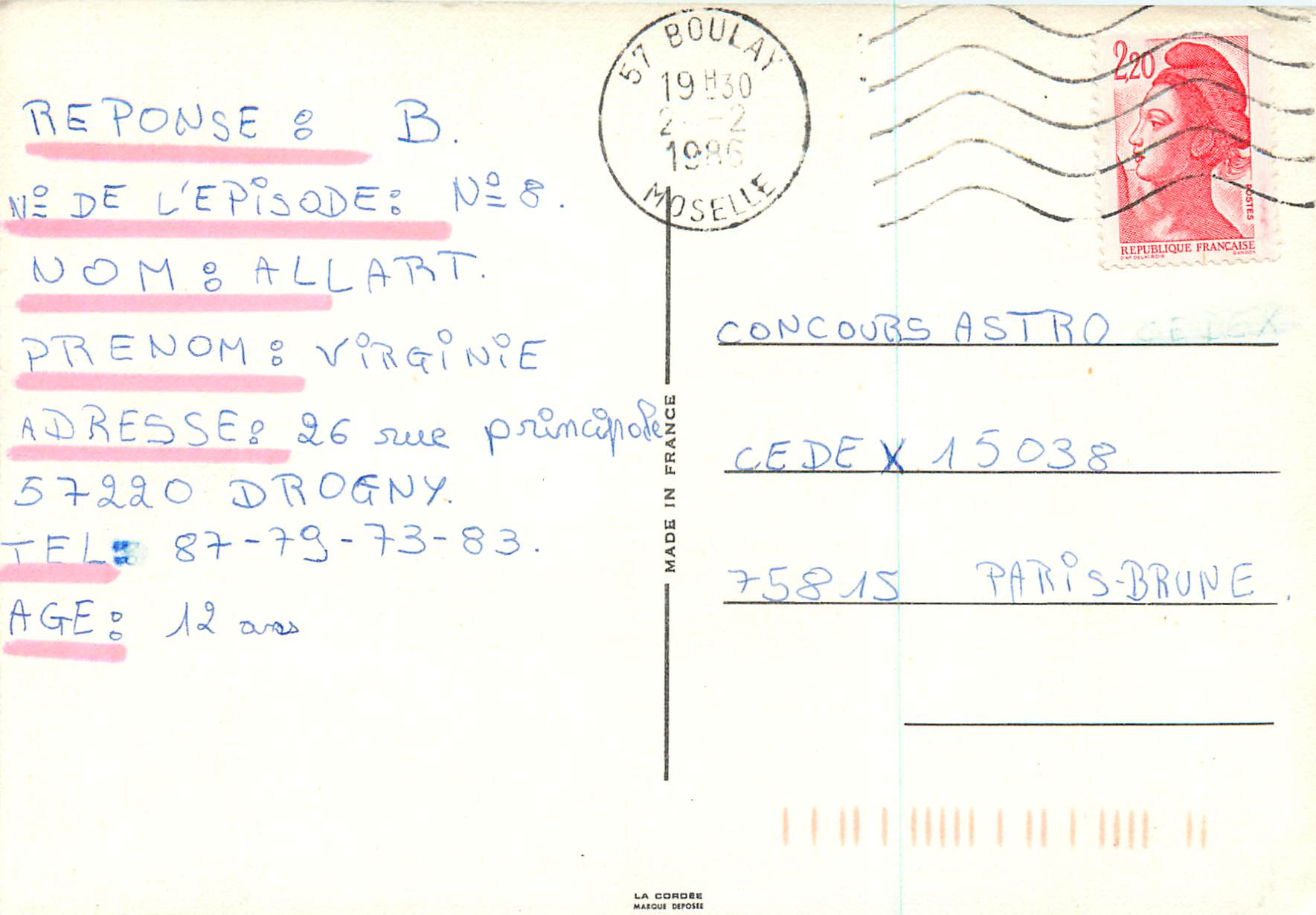 CPM Fantaisie Fer a Cheval Reims Champagne — Rückseite