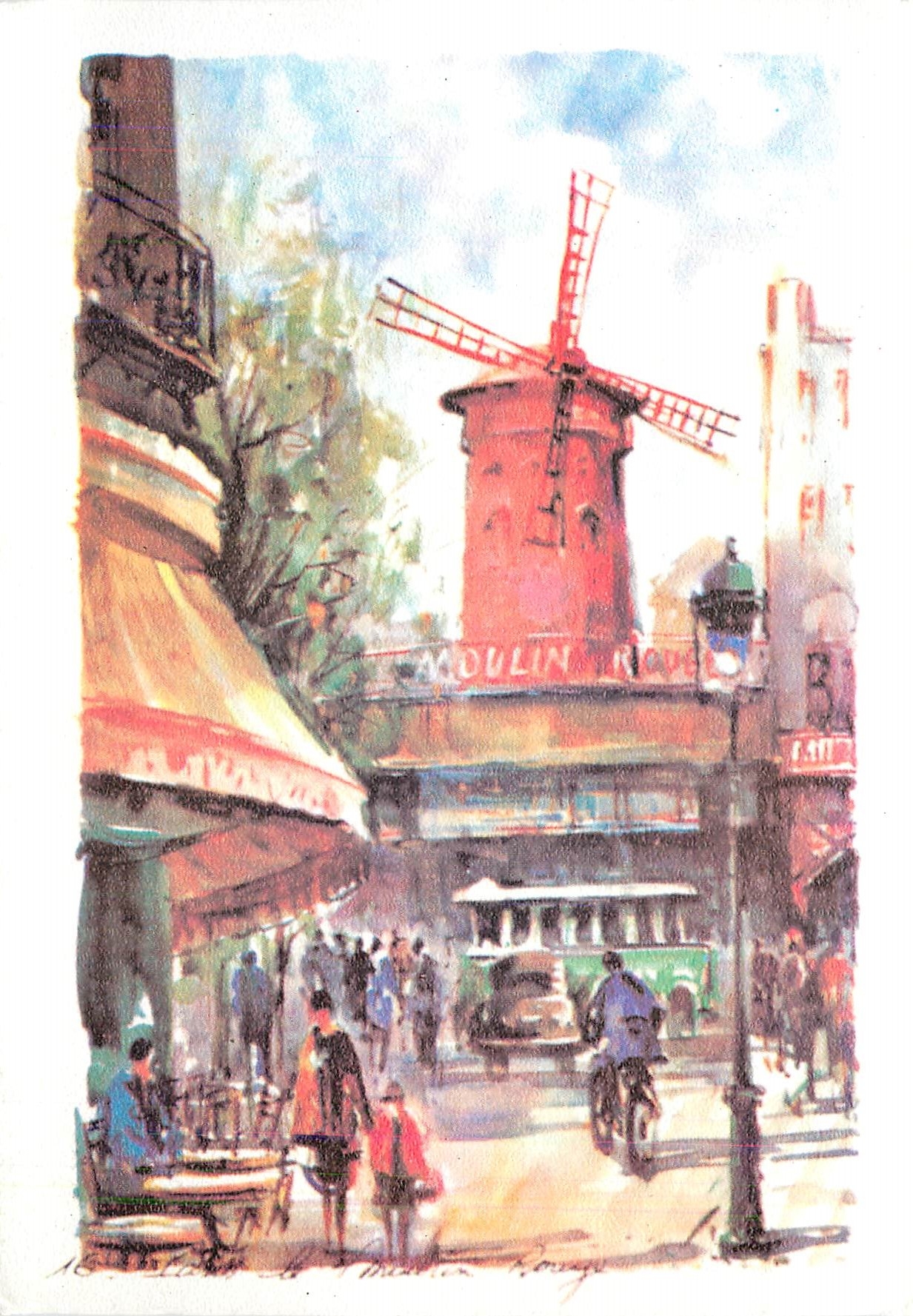CPM Collection Aqua Pictura Paris Moulin Rouge Montmartre