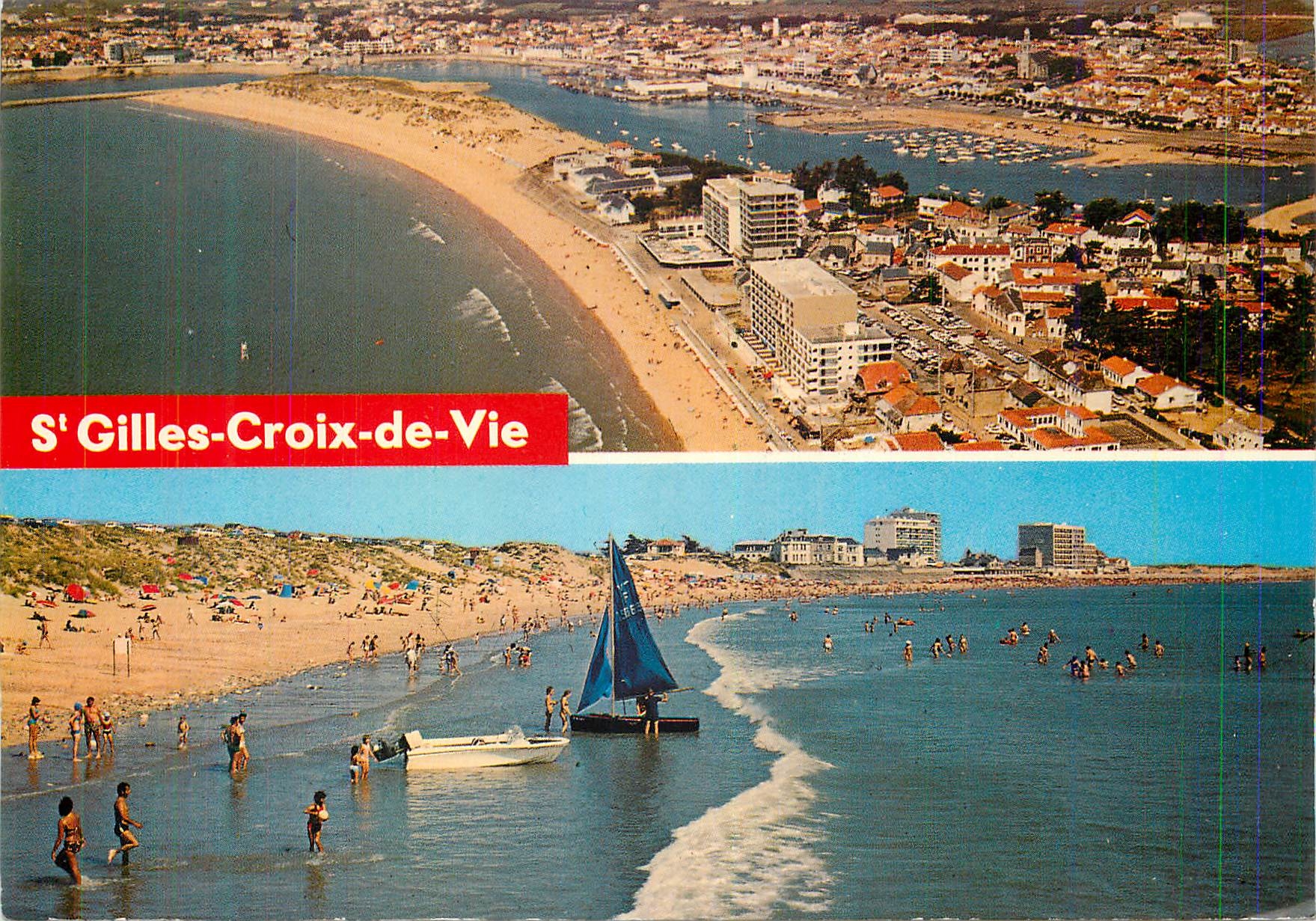 St Gilles-Croix-de-Vie — vue aérienne et plage — Édition de l'Estacade