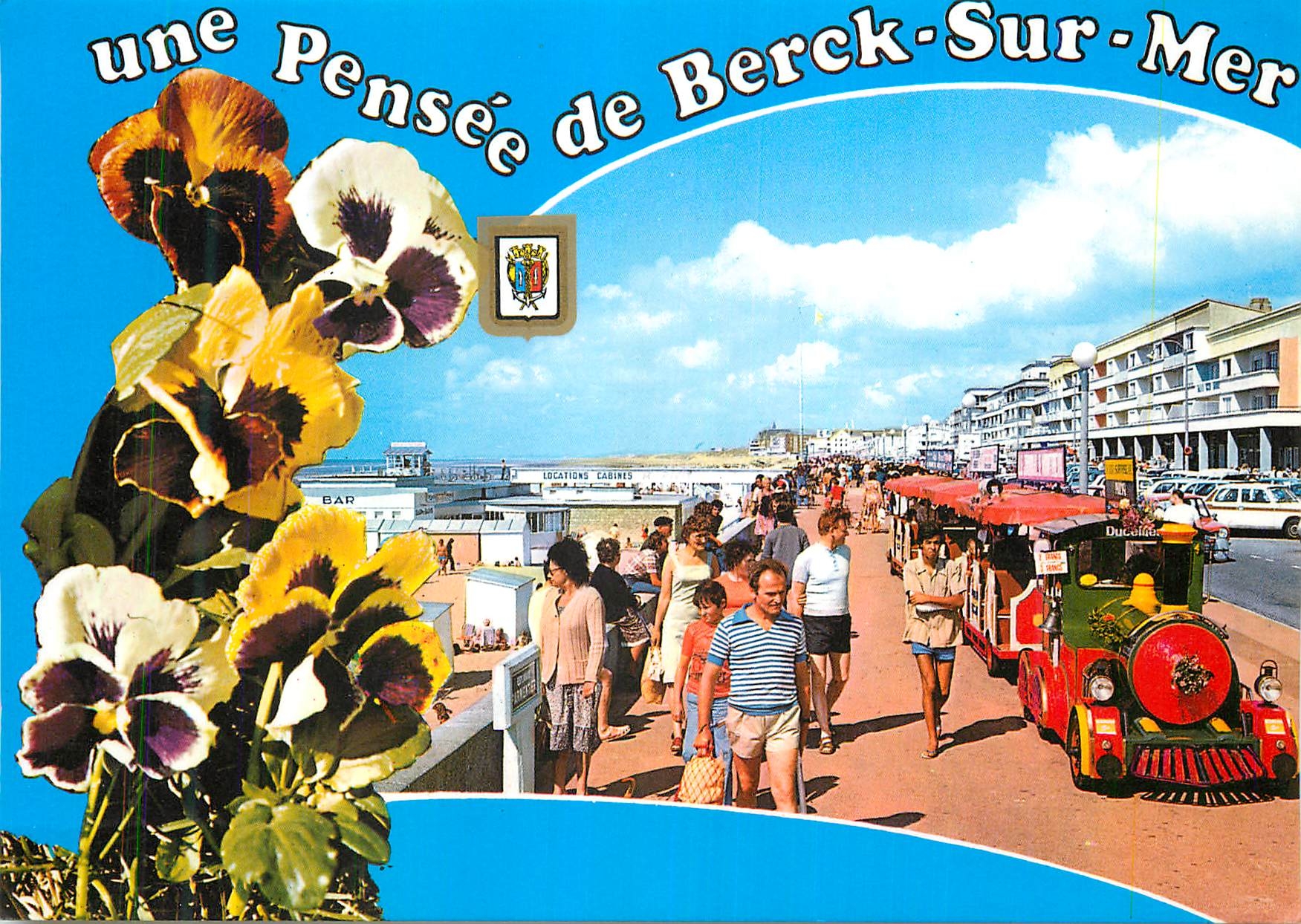 CPM Une Pensee de Berck sur Mer Cote d'Opale (France) L'Esplanade Train