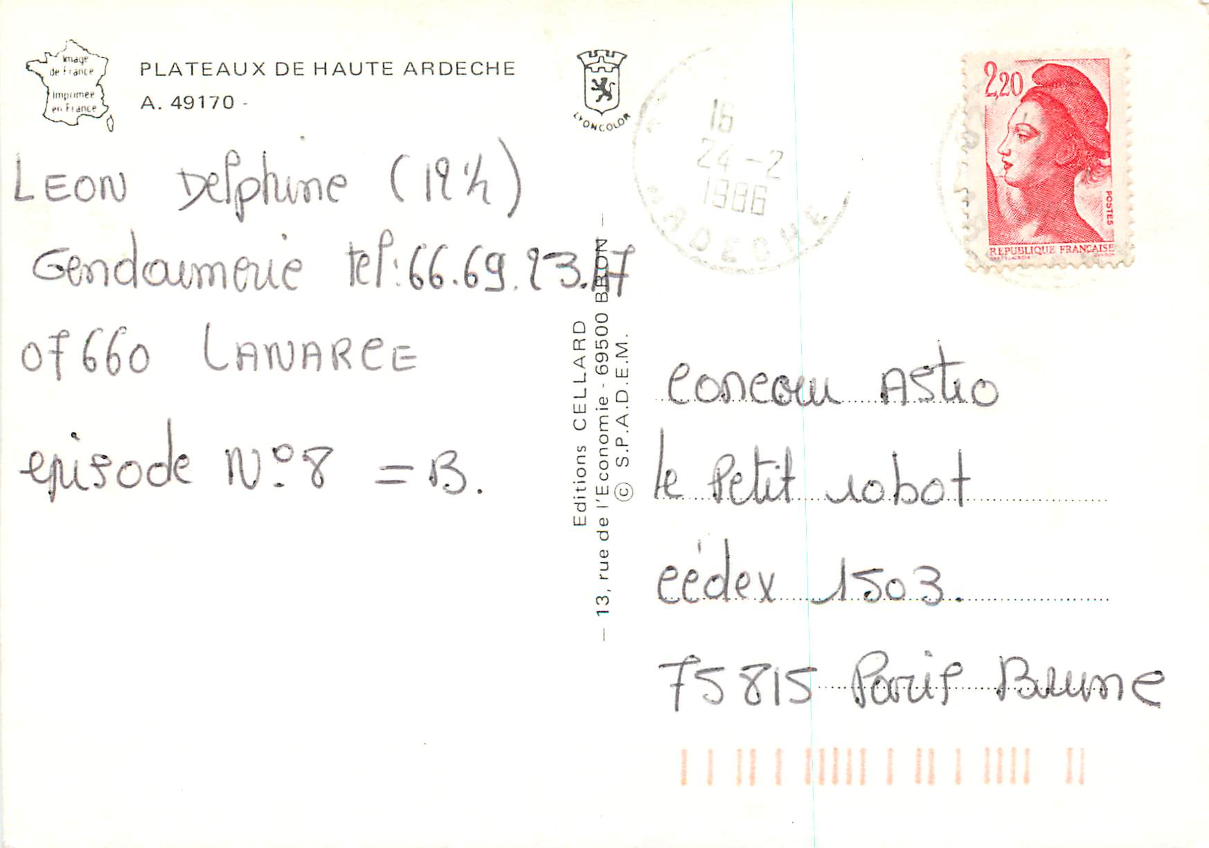 The Plateaux of Haute Ardèche — Vivarais — Cellard Editions — Back