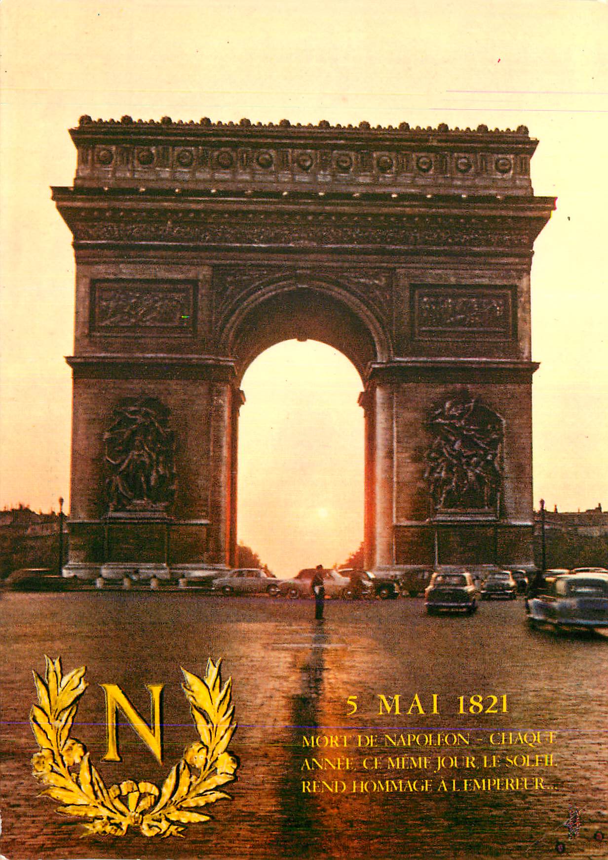 CPM Paris France L'Arc de Triomphe sur les Champs Elysees