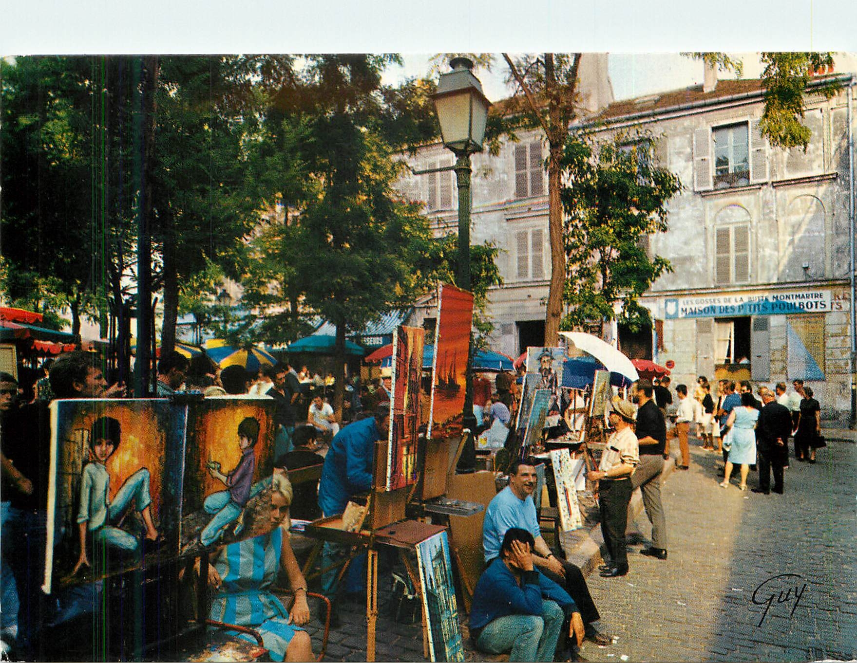 CPM Paris et ses Merveilles La Butte Montmartre Peintres Place du Tertre