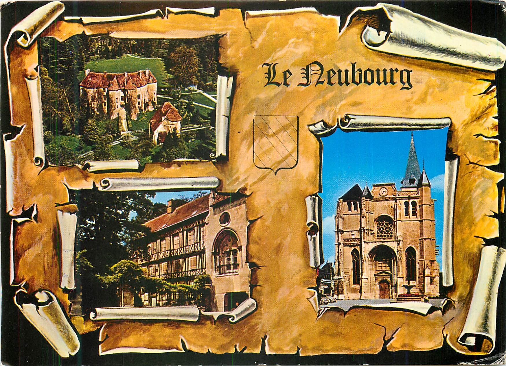 Le Neubourg — Château d'Harcourt, Église Saint-Paul, Vieux château — Imprimeur Combier