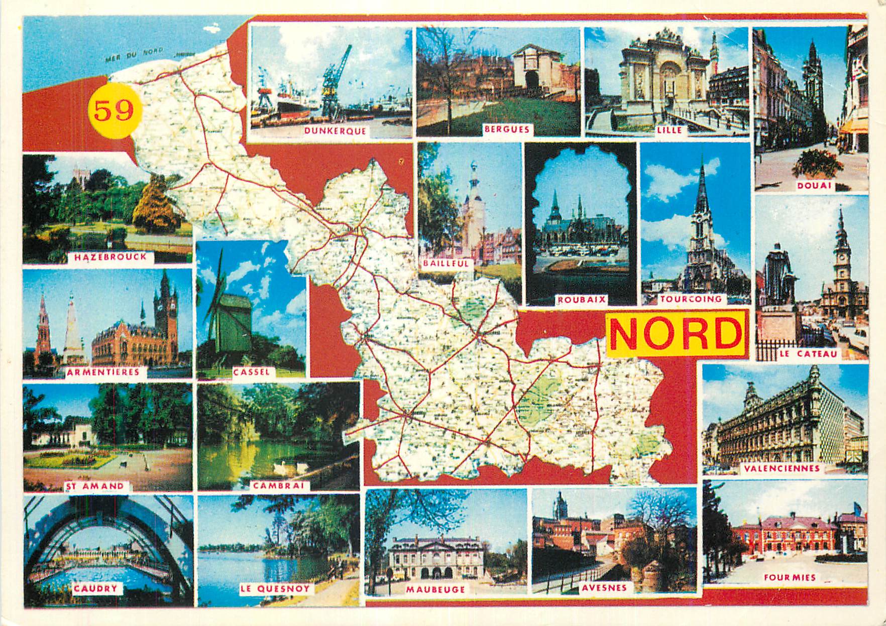CPM Le Nord La France par Departements