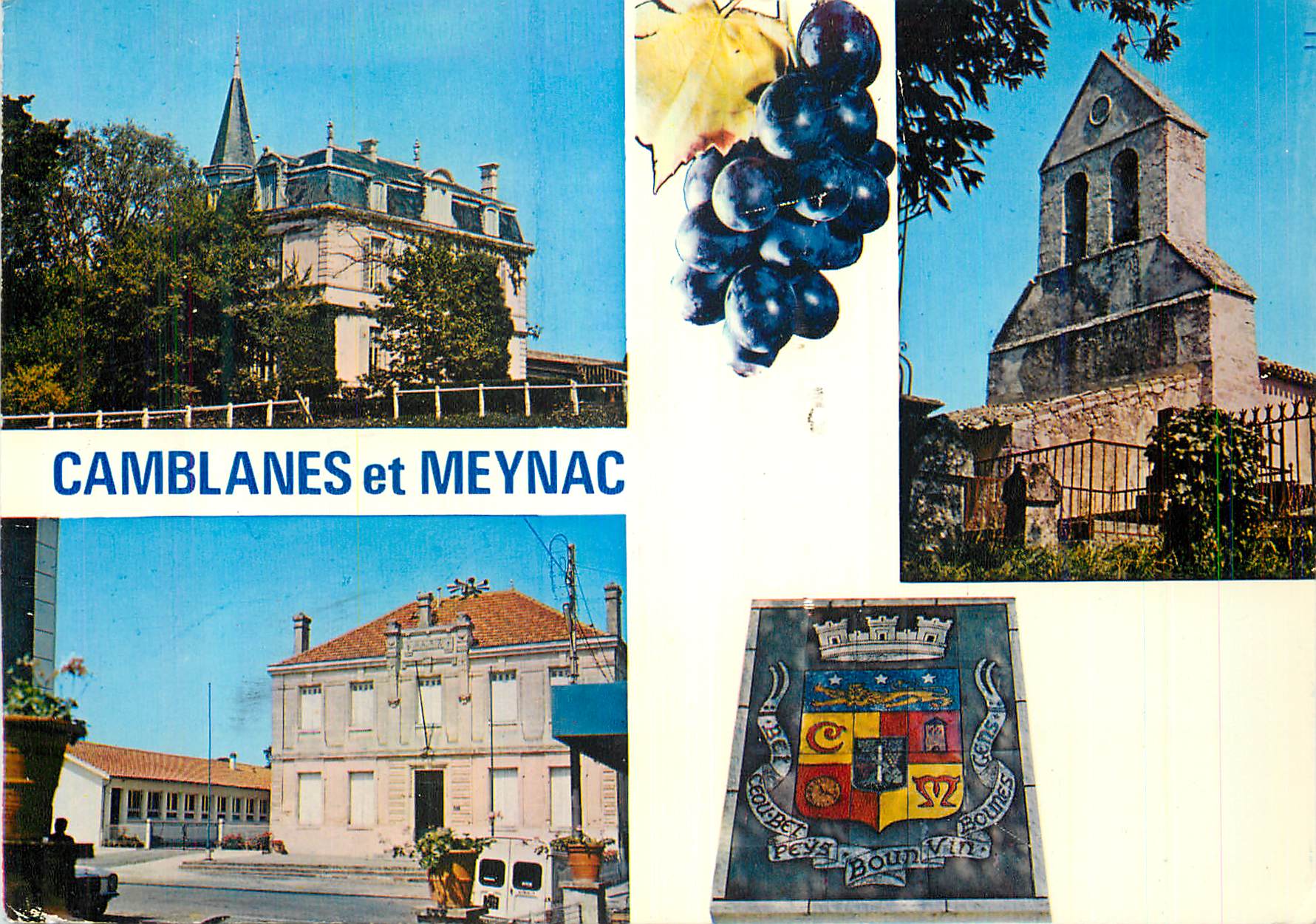 CPM Camblanes et Meynac (Gironde) Chateau Courtade La Mairie La Chapelle de Maynac