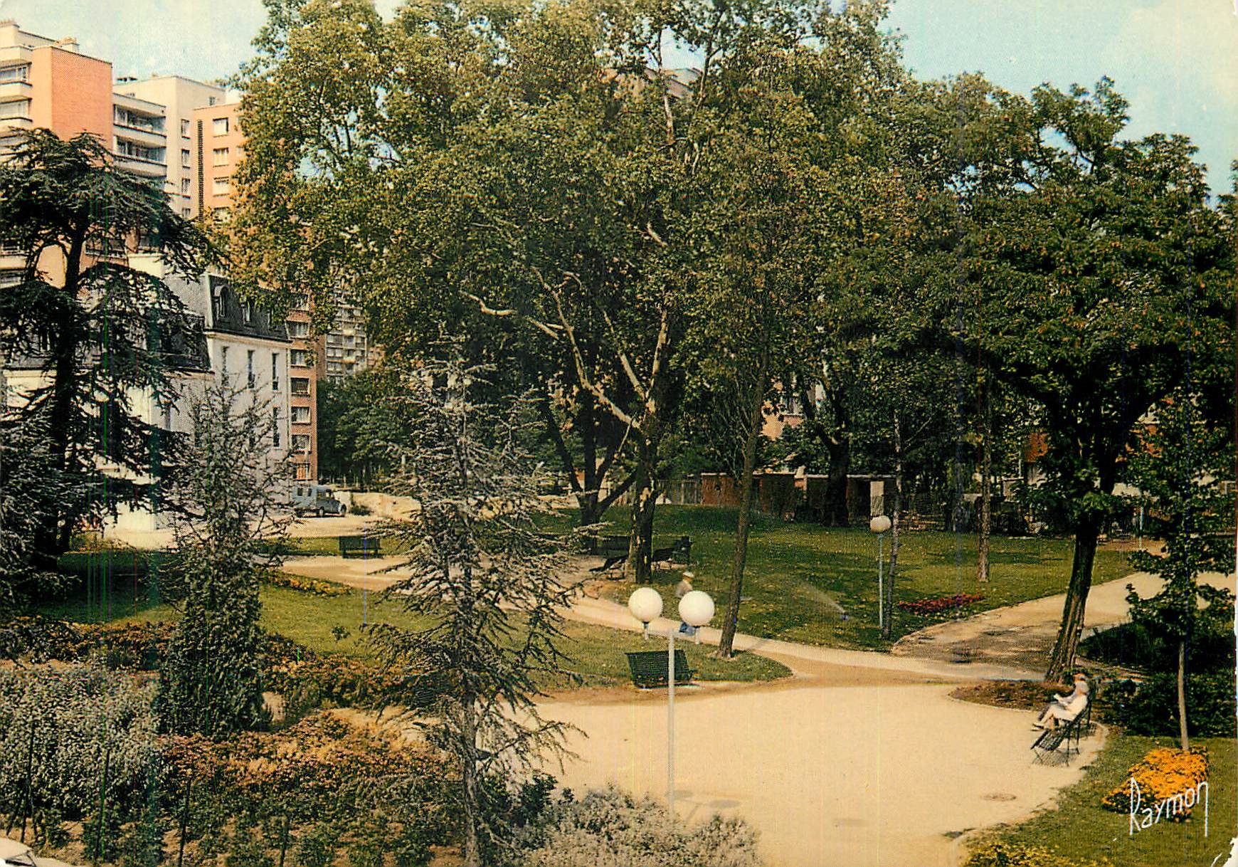CPM Puteaux Le Jardin Offenbach Images de France