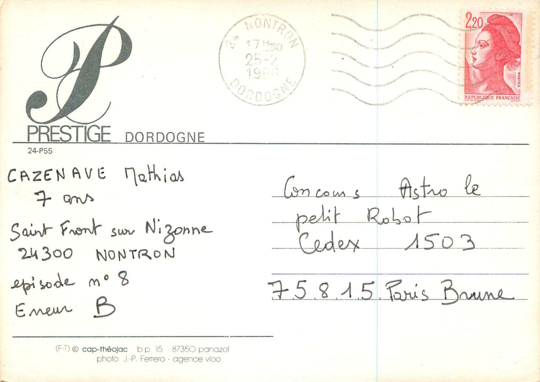 Toits en schiste — Cazenave, Dordogne — Prestige Dordogne 24-P55 — Verso