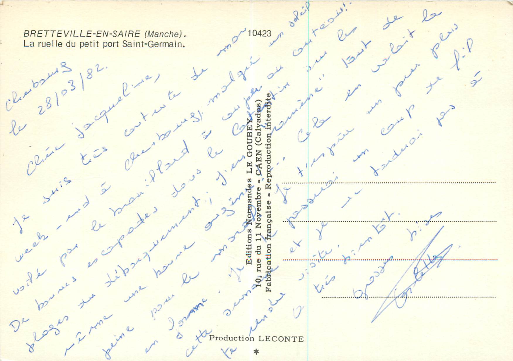 Bretteville-en-Saire — La ruelle du petit port Saint-Germain — Éditions Normandes LE GOUDEY — Reverso