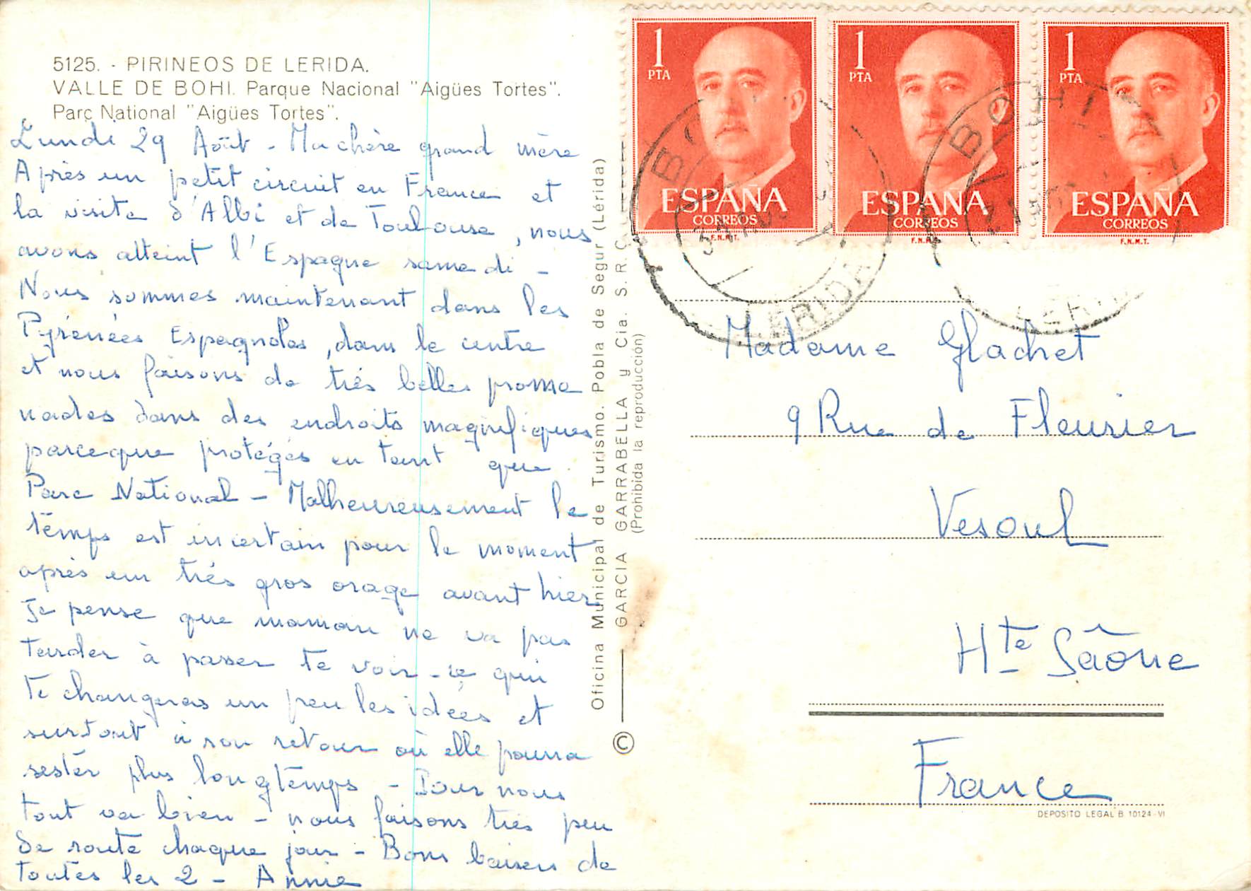 CPM Pirineos de Lerida Parc National Aigues Tortes — Back