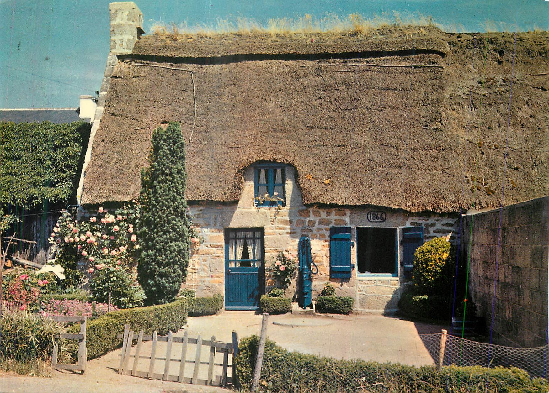 CPM Pont Queinnec  Pays de l'Aven Chaumiere Fleurie la Bretagne Pittoresque 