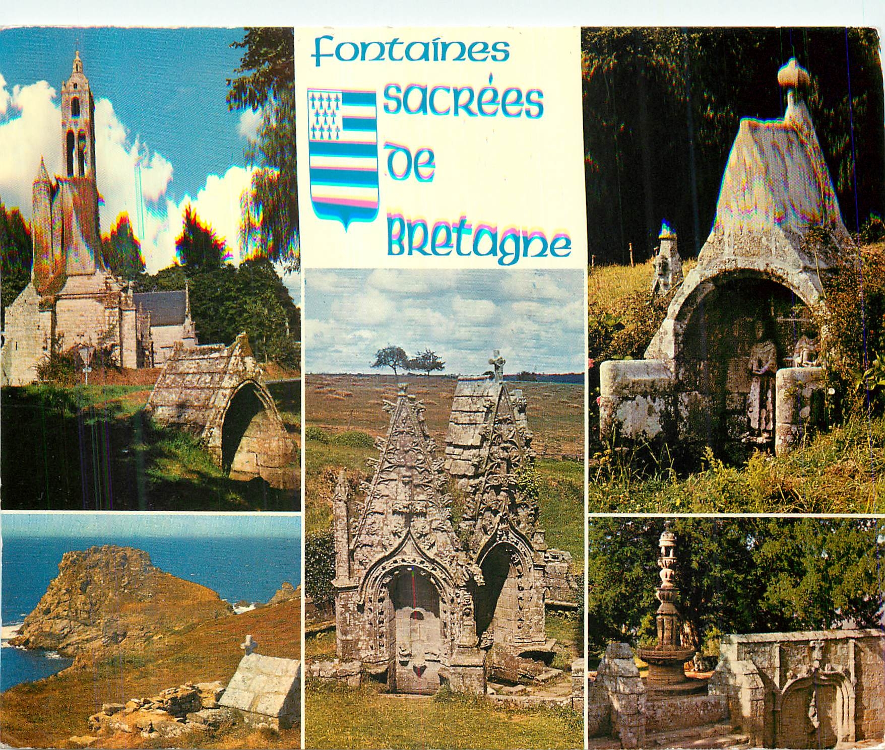 CPM Fontaines Sacrees de Bretagne Couleurs de Bretagne