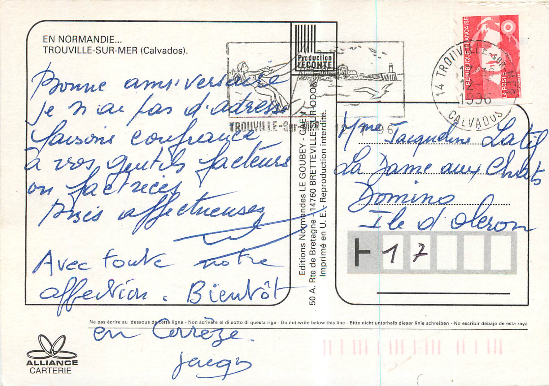 CPM En Normandie Trouville sur mer (Calvados) — Rückseite