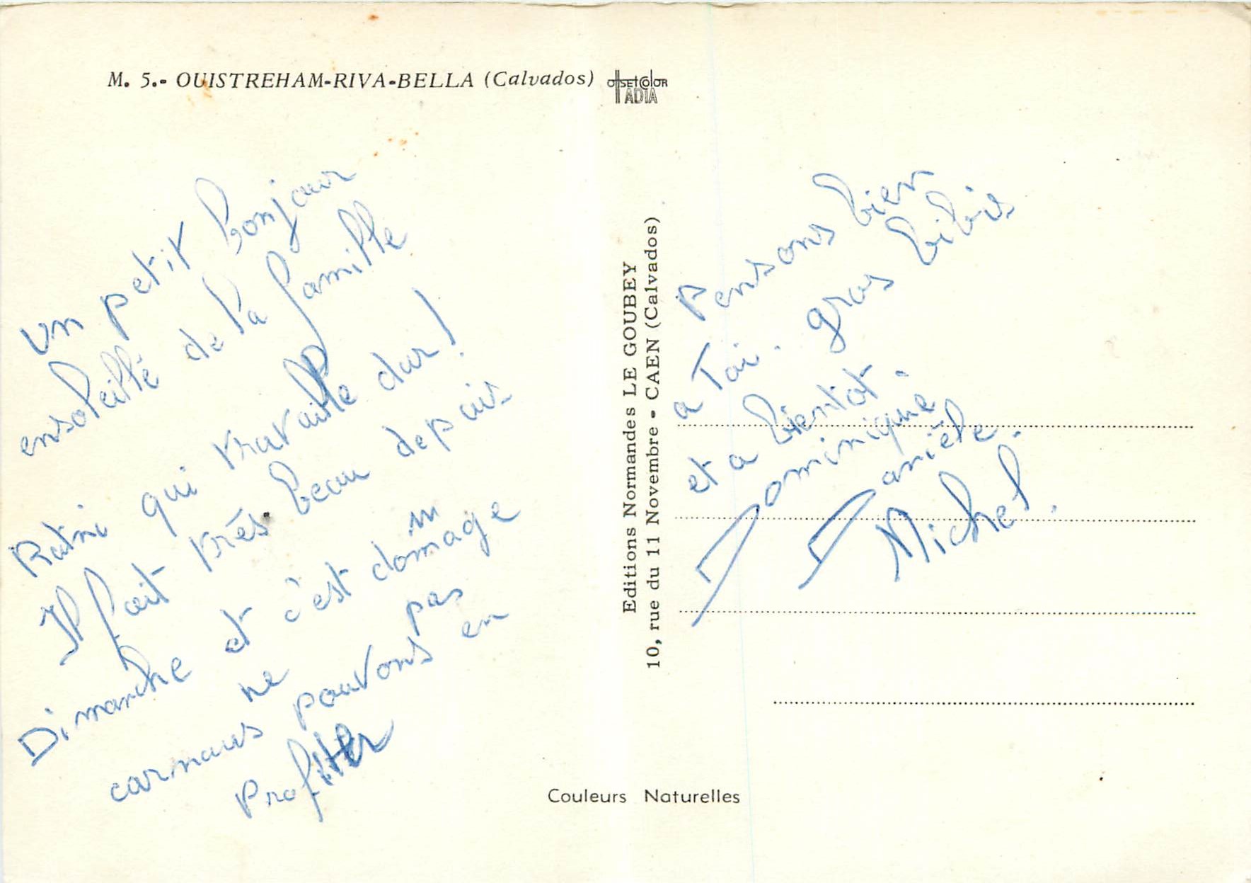 CPM Ouistreham Riva Bella  (Calvados) — Rückseite
