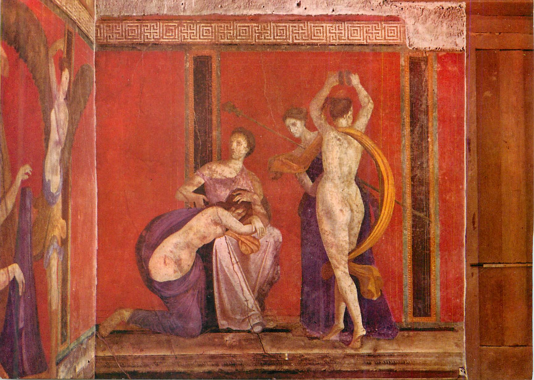 CPM Pompei Fouilles Villa des Secrets Danse d'une baccante
