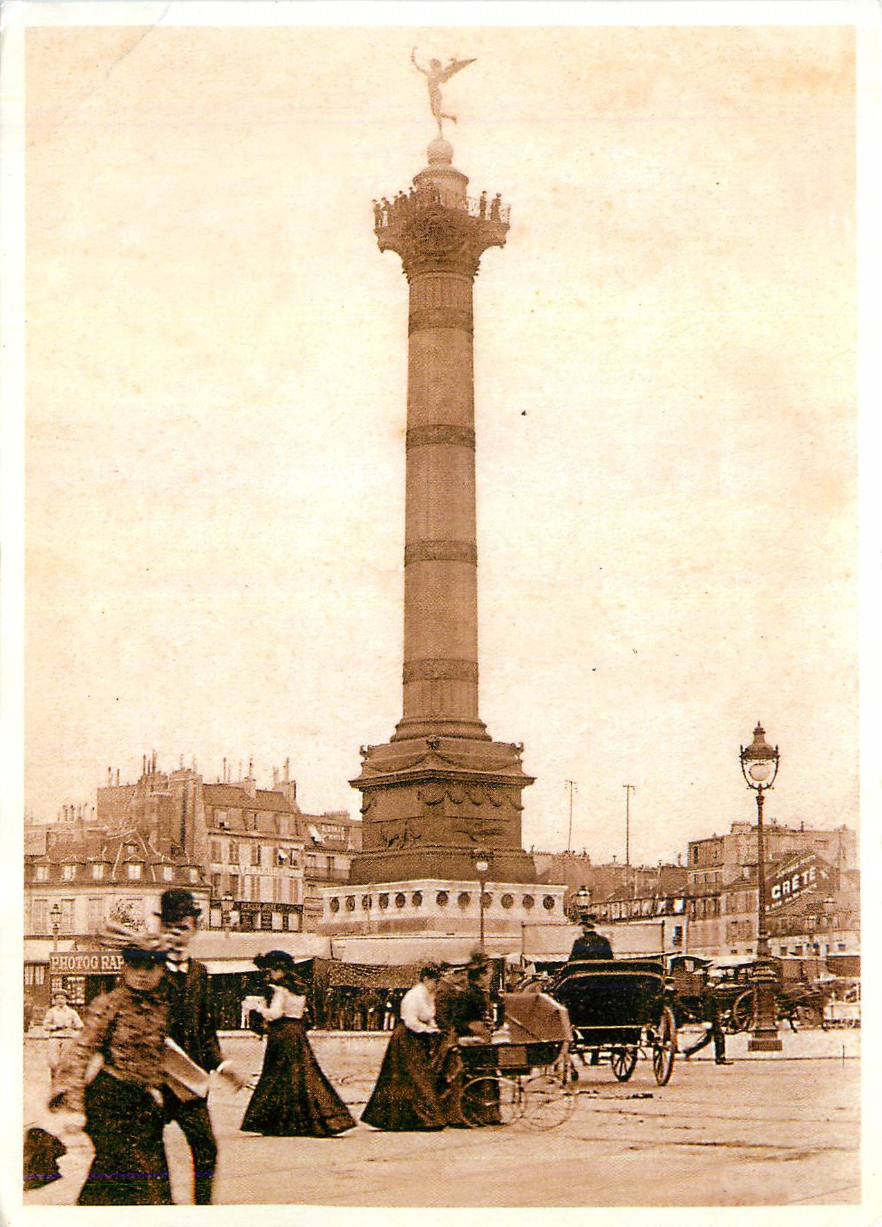 Colonne de la Bastille — Paris en 1900 — Ouverture d'esprit - Recto