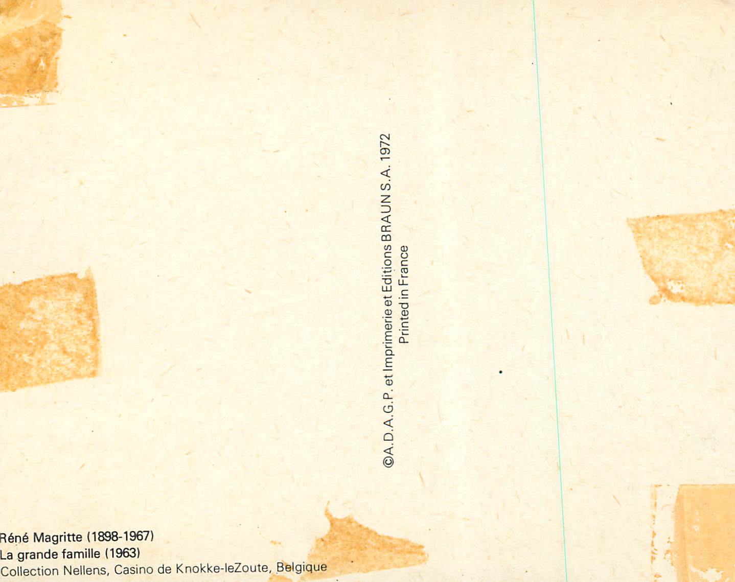 La grande famille — Réné Magritte (1898-1967) — Éditions BRAUN S.A. 1963 — Verso