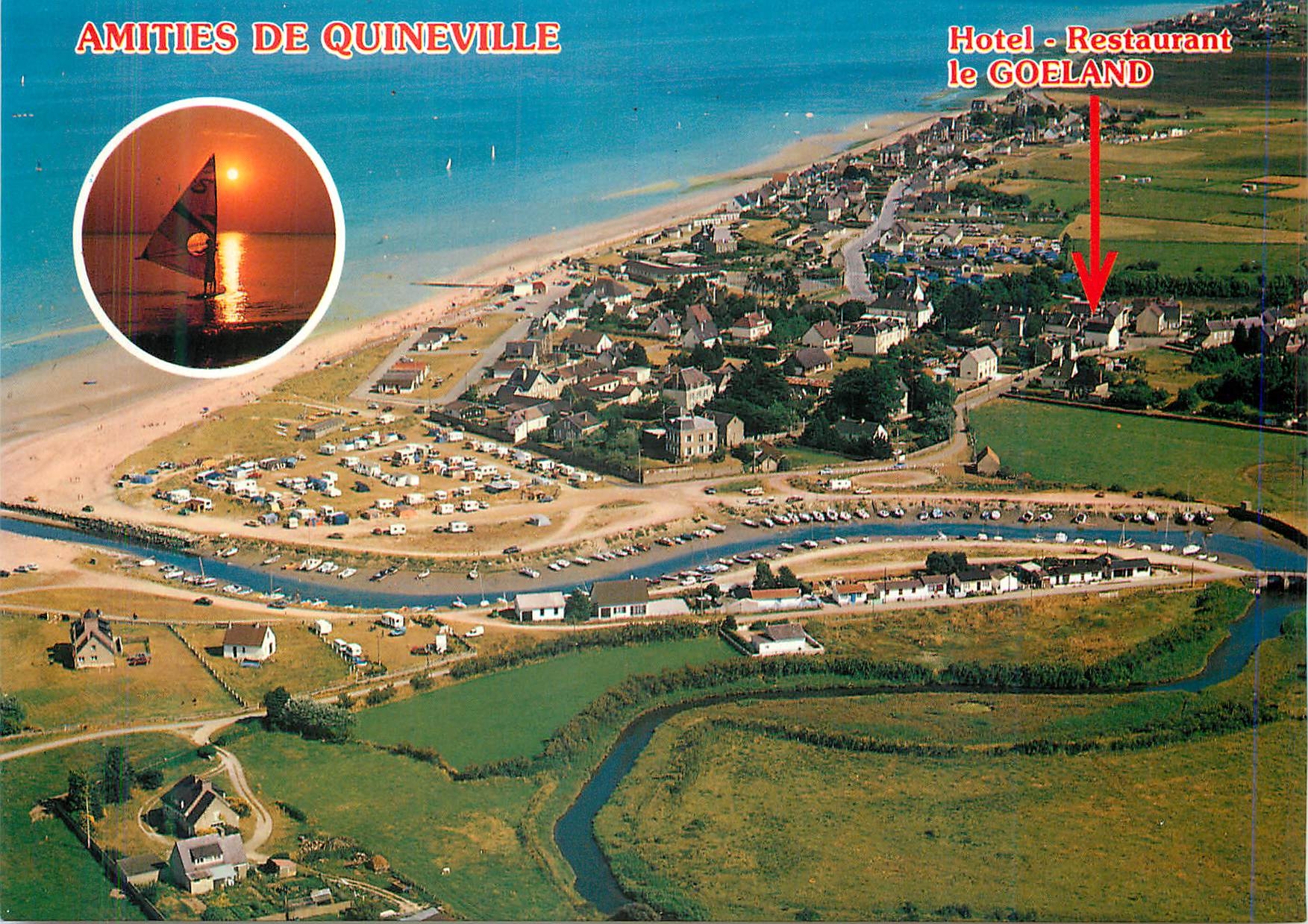 CPM Quineville La Sinope et le Port le Camping et la plage