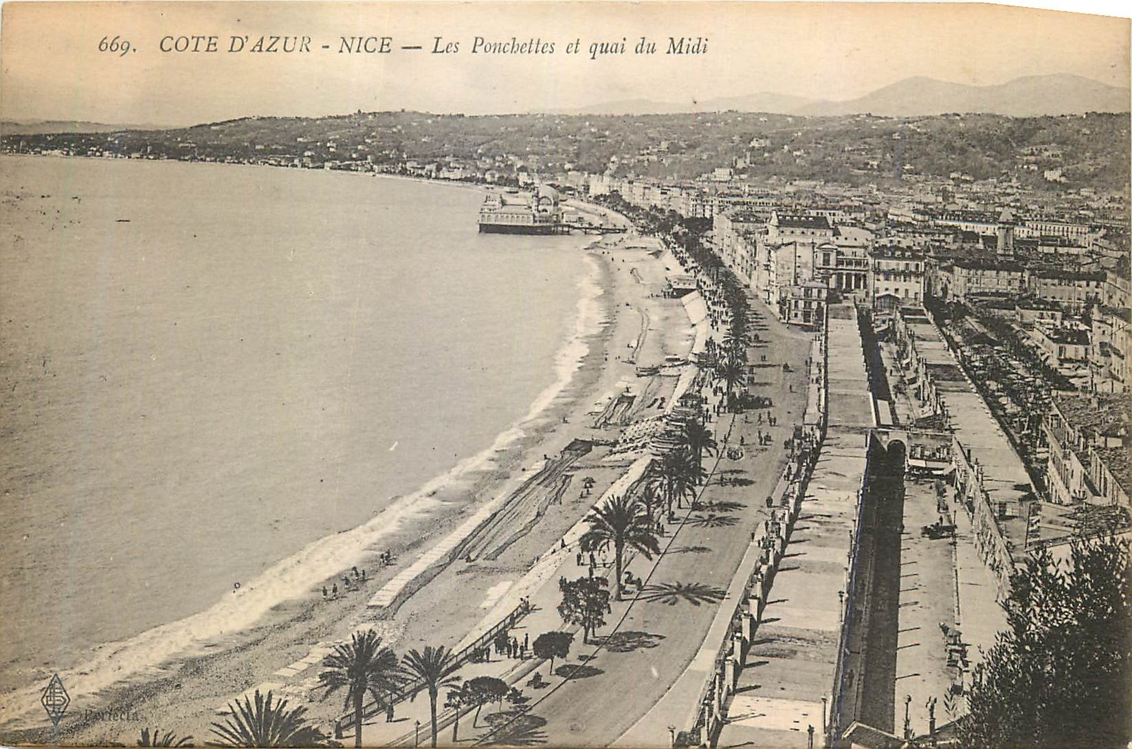 CPA Cote d'Azur Nice Les Ponchettes et Quai du Midi