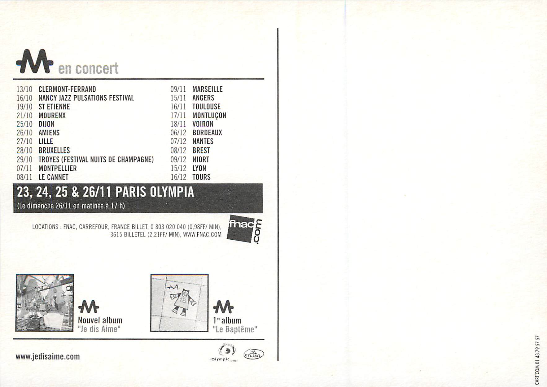CPM Musique M en concert — Rückseite