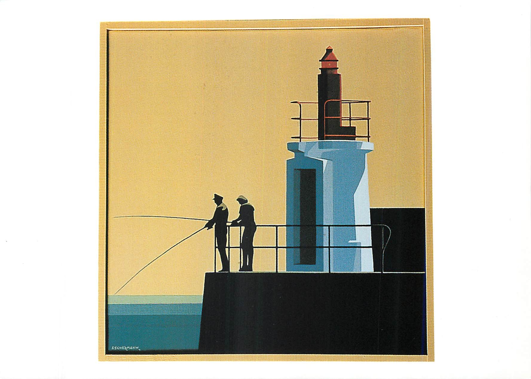 CPM Annick Eschermann Phare Peche Chemin du Bois St Pierre Quiberon