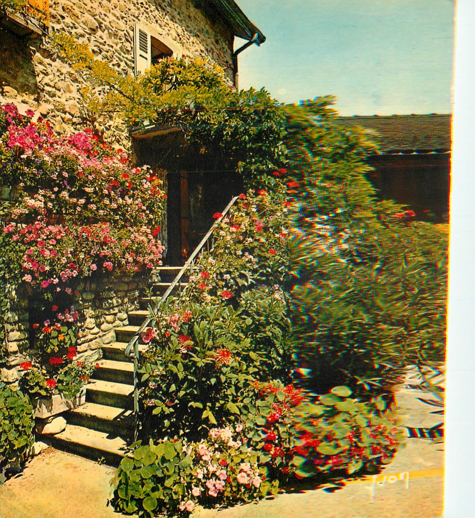 CPM Couleurs et Lumiere de France Maison Fleurie