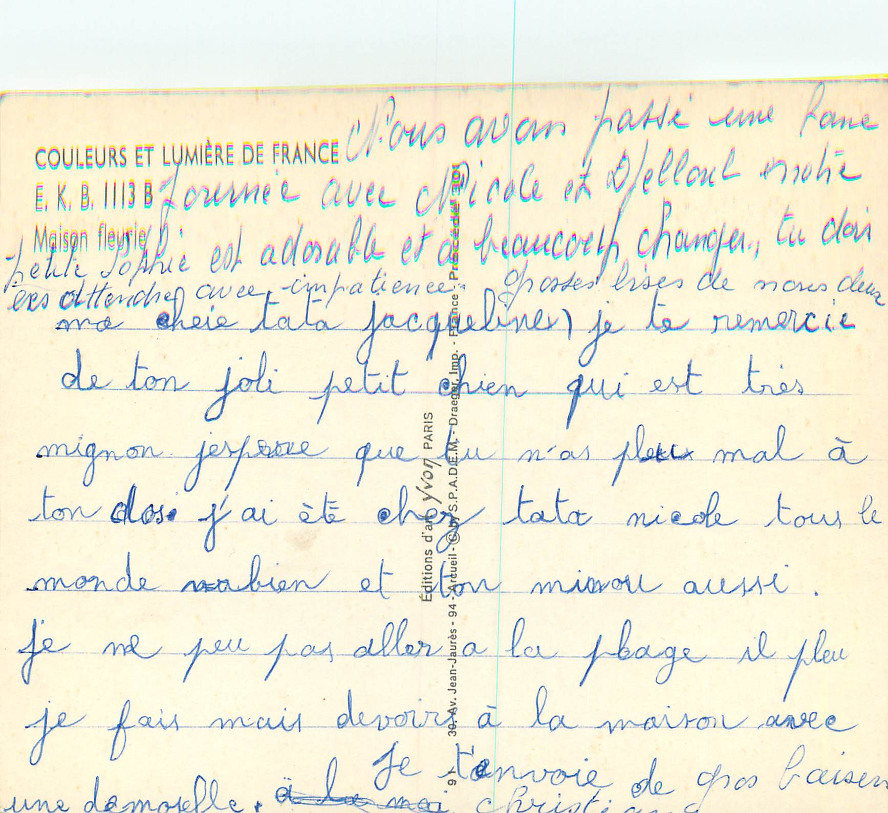 CPM Couleurs et Lumiere de France Maison Fleurie — Verso