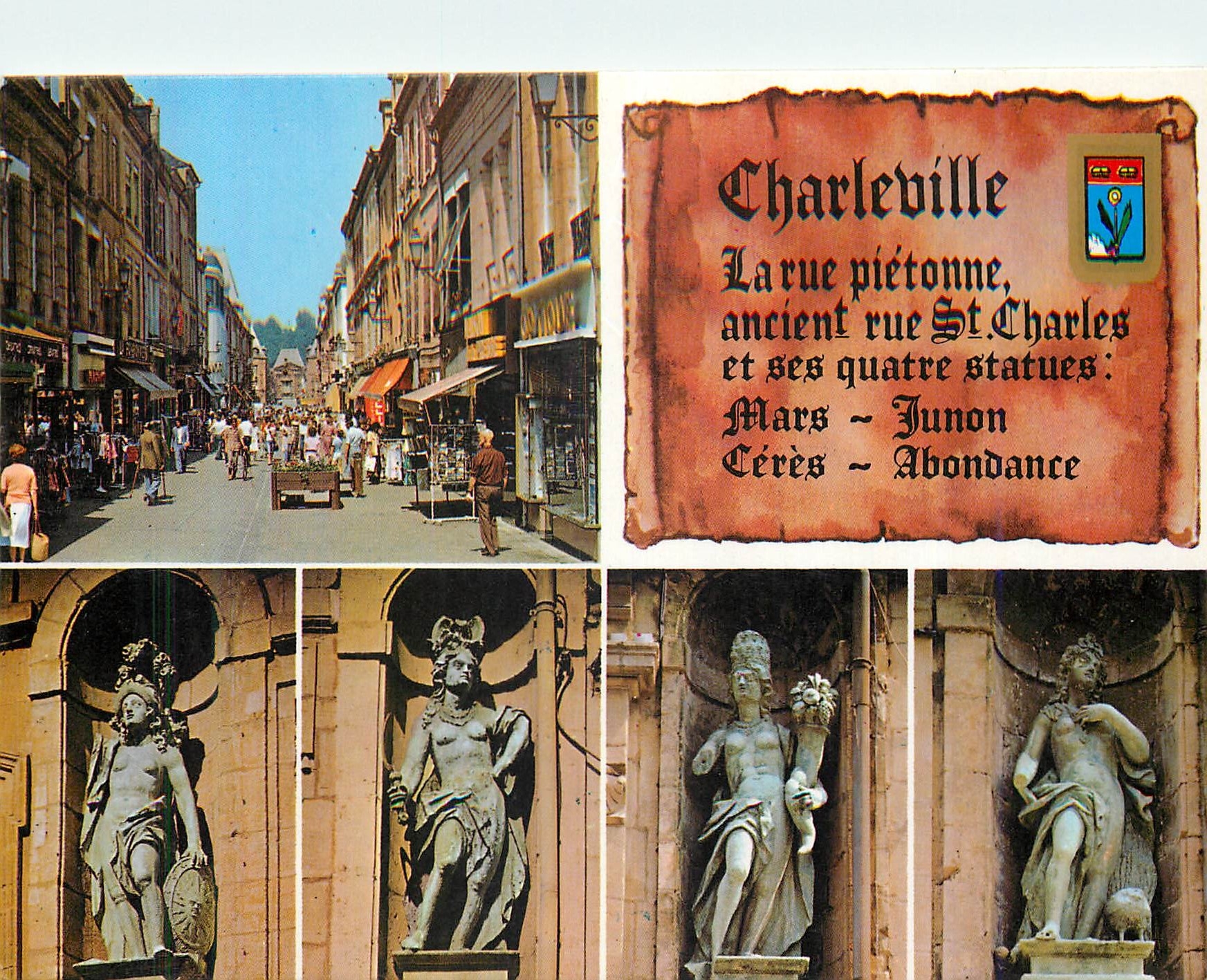 CPM Charleville Mezieres (Ardennes)France La rue Pietonne anciennement rue St Charles et ses quatre