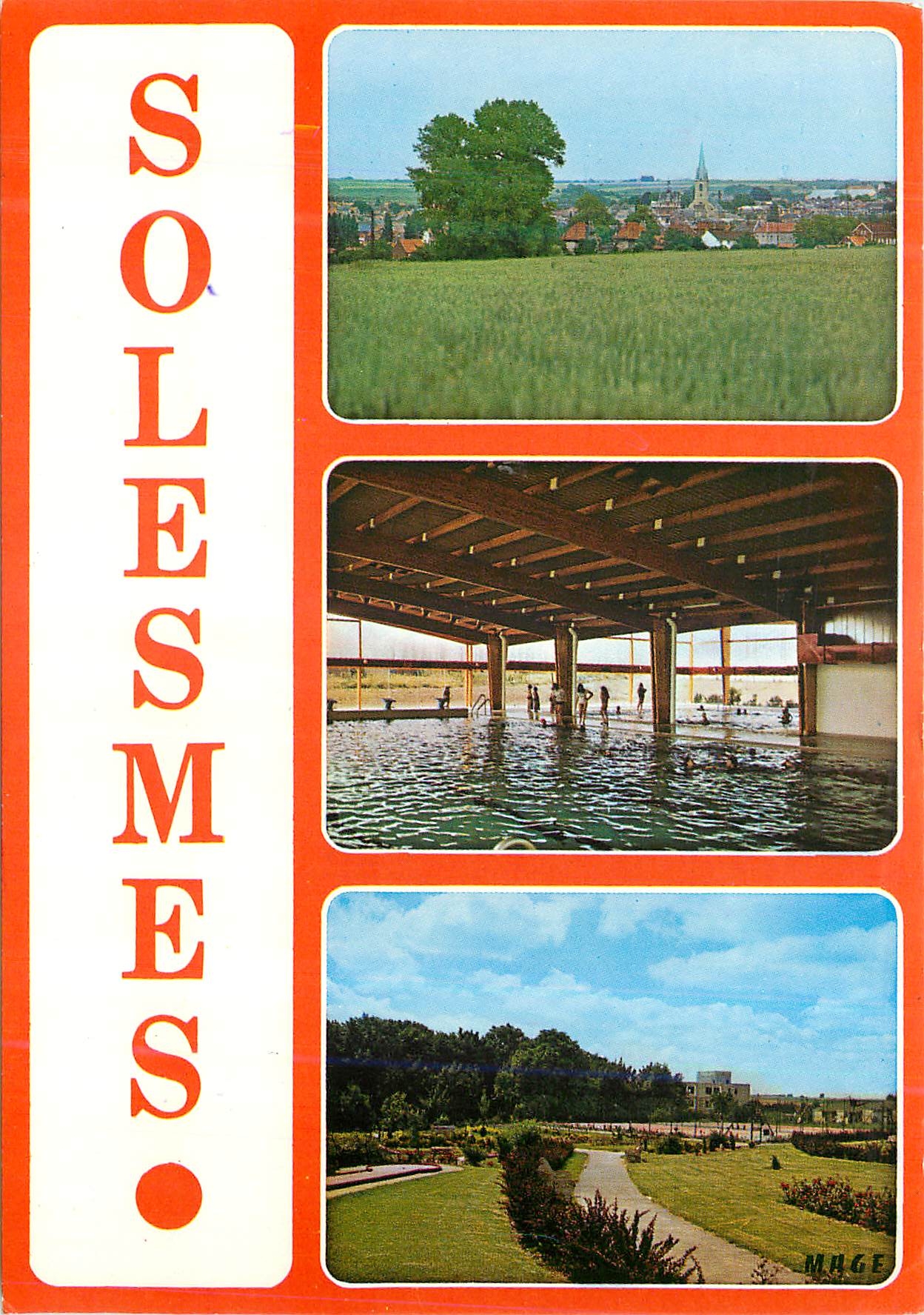 CPM Solesmes (Nord)Vue generale La Piscine Les Tennis