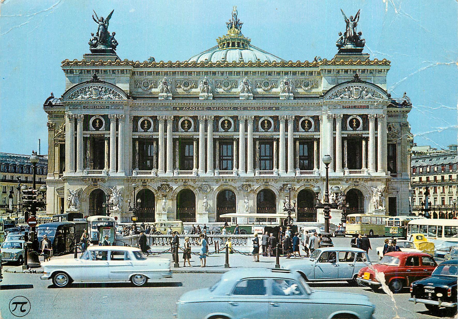 Cartolina moderna Sotto il Cielo di Parigi Piazza dell'Opera