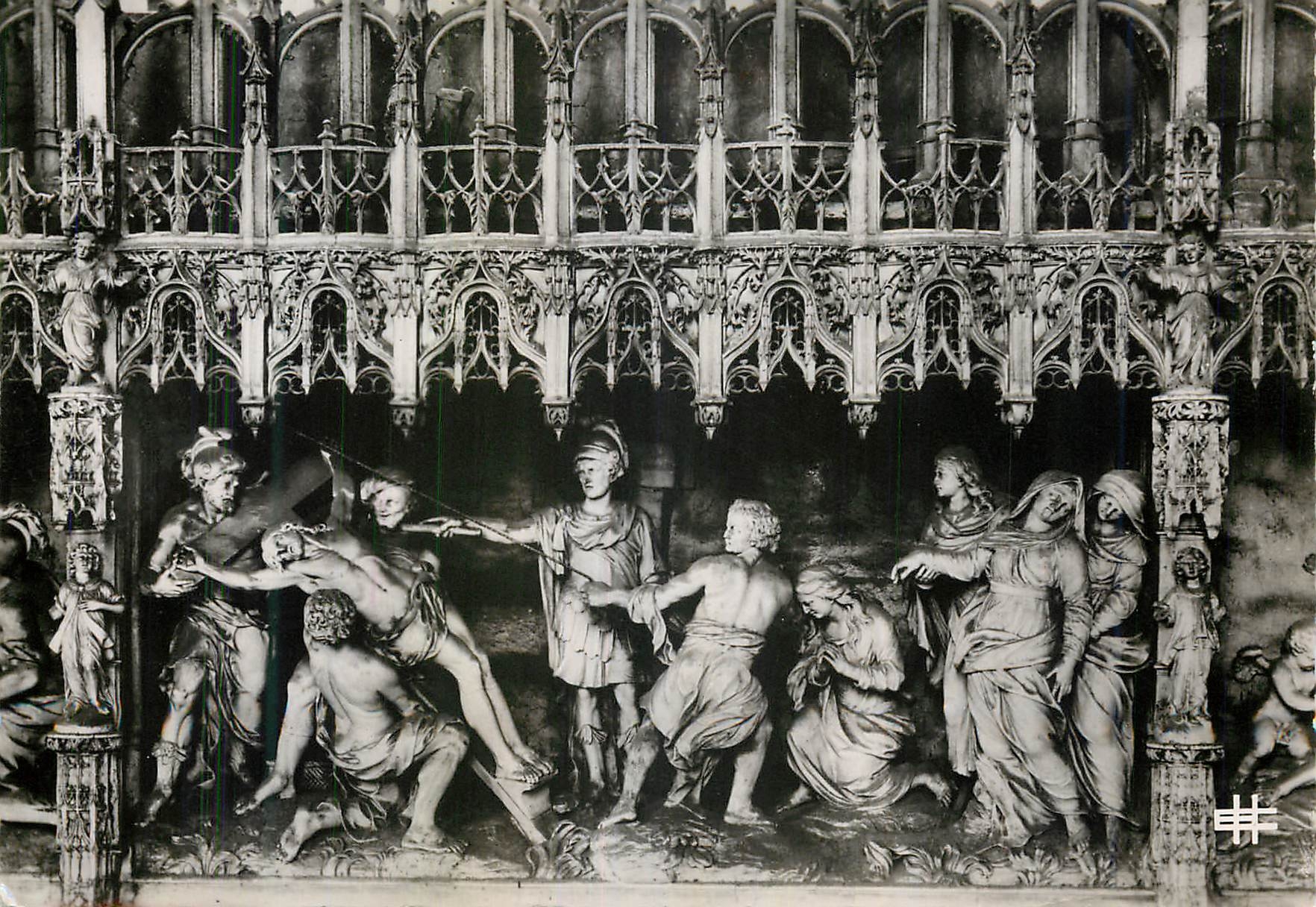 CPM Cathedrale de Chartres cloture du choeur Crucifixion